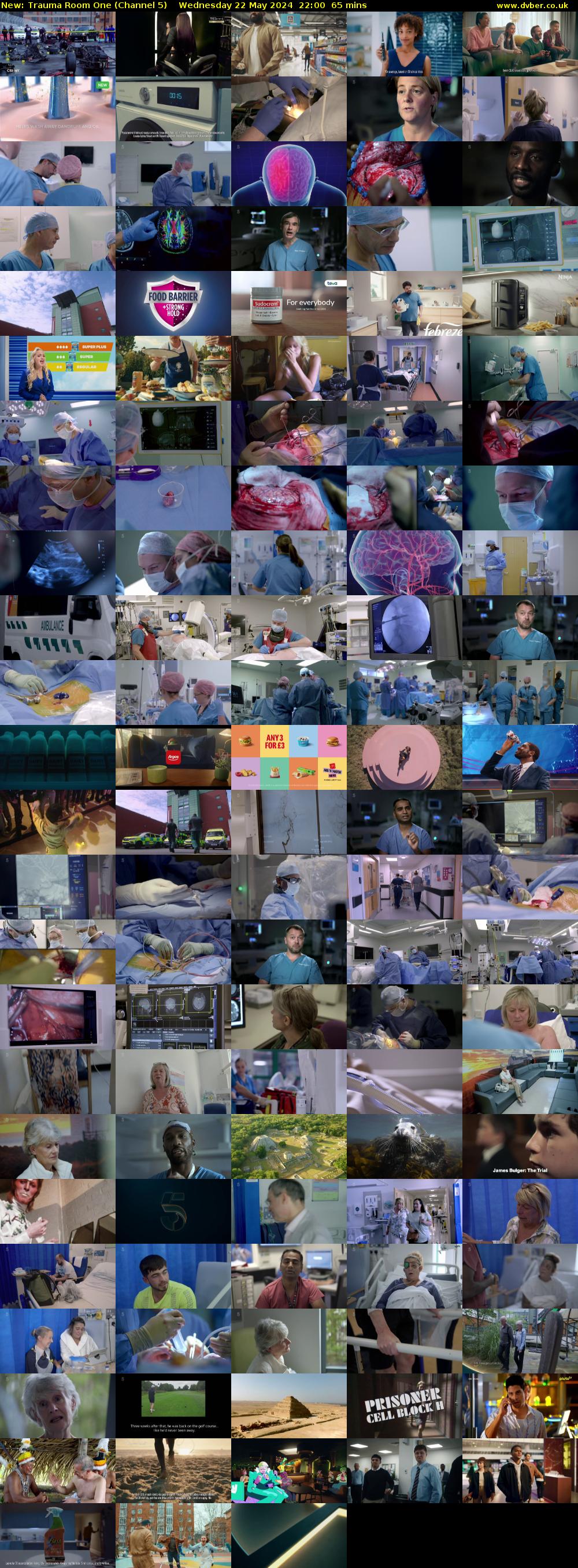 Trauma Room One (Channel 5) Wednesday 22 May 2024 22:00 - 23:05