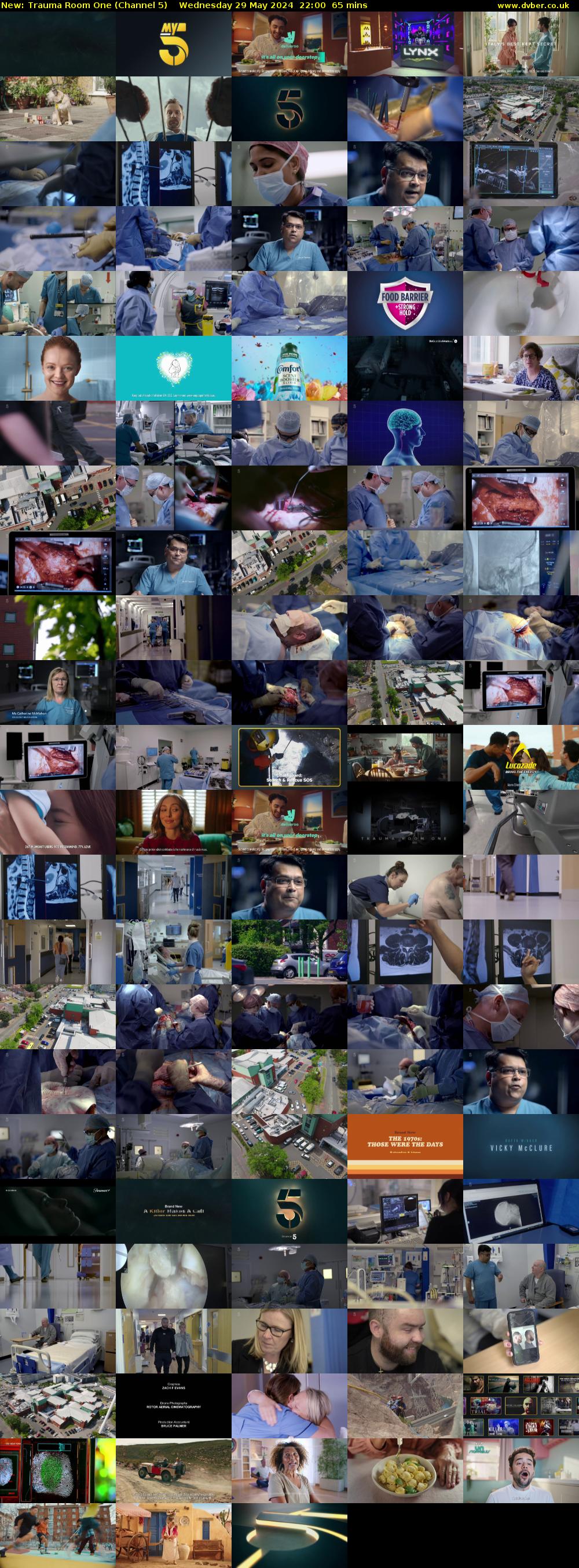Trauma Room One (Channel 5) Wednesday 29 May 2024 22:00 - 23:05