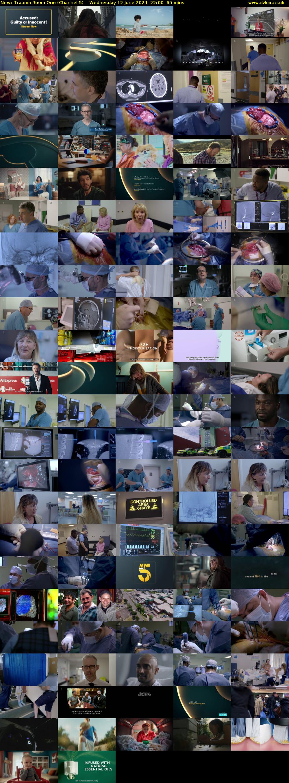 Trauma Room One (Channel 5) Wednesday 12 June 2024 22:00 - 23:05