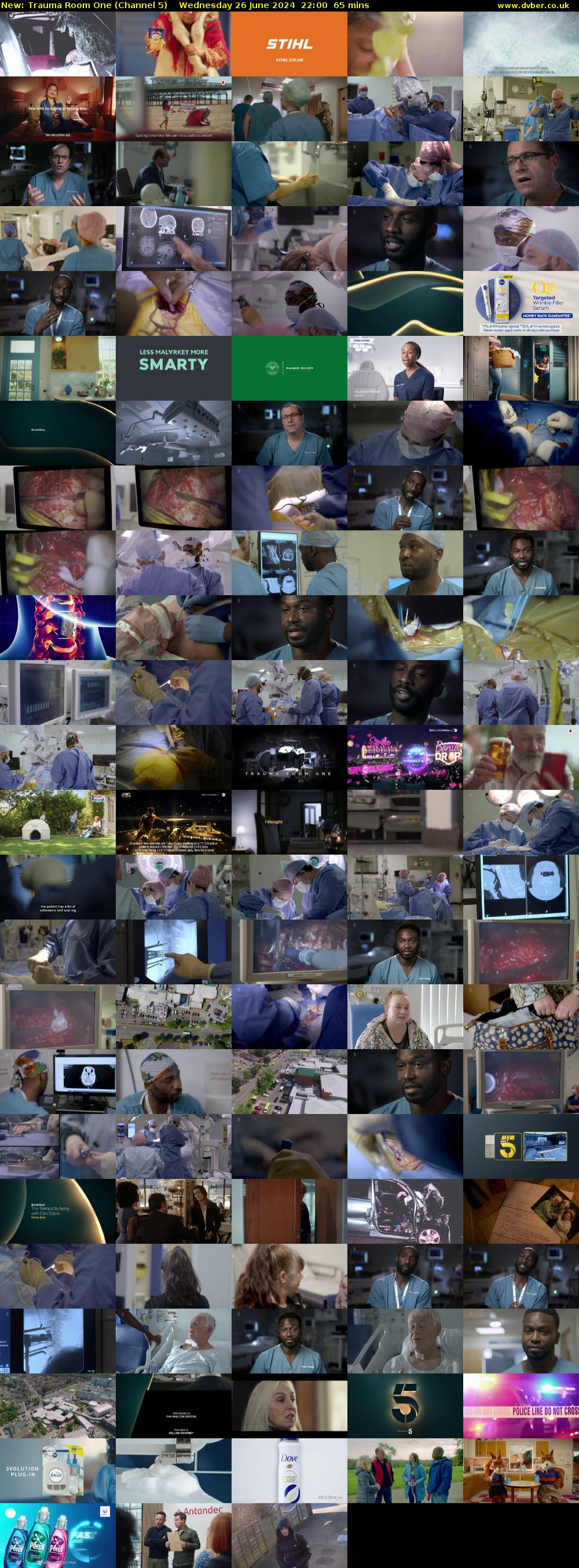 Trauma Room One (Channel 5) Wednesday 26 June 2024 22:00 - 23:05