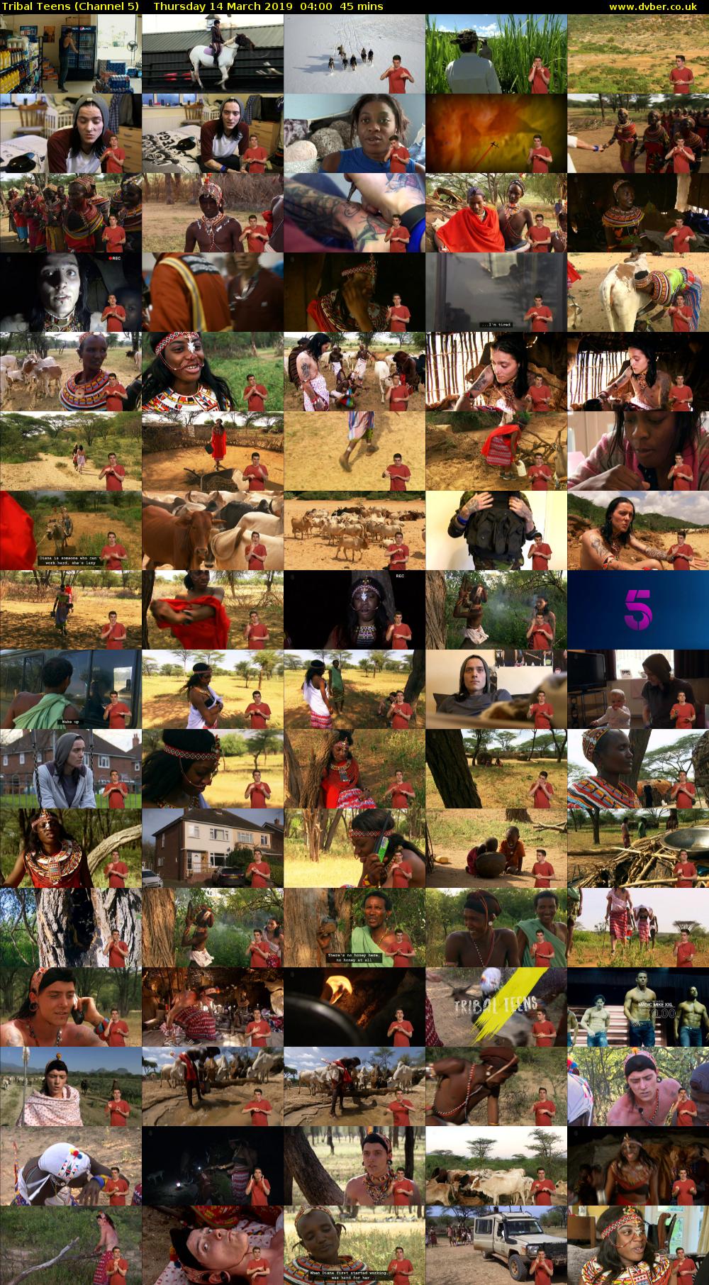 Tribal Teens (Channel 5) Thursday 14 March 2019 04:00 - 04:45