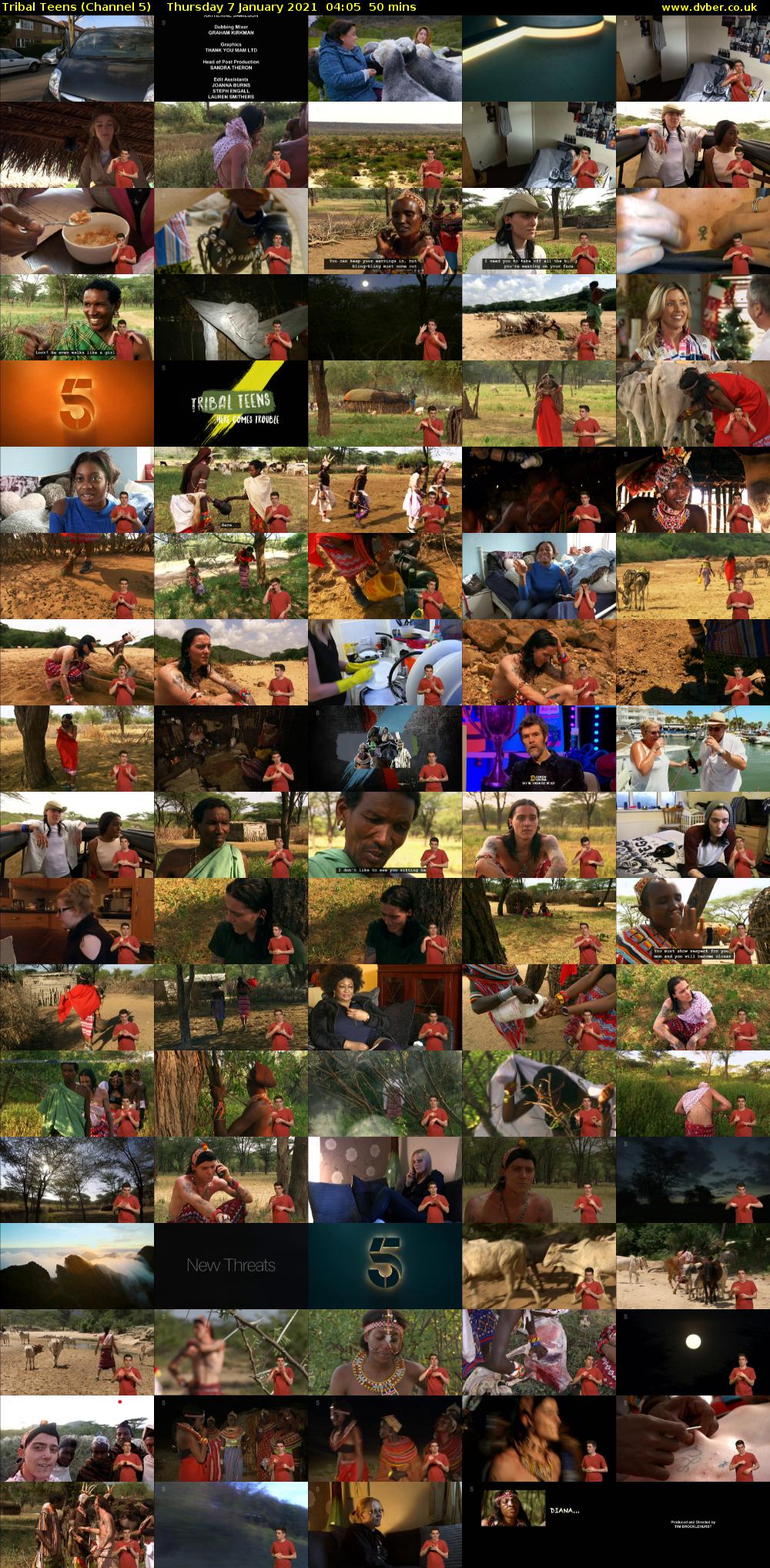 Tribal Teens (Channel 5) Thursday 7 January 2021 04:05 - 04:55