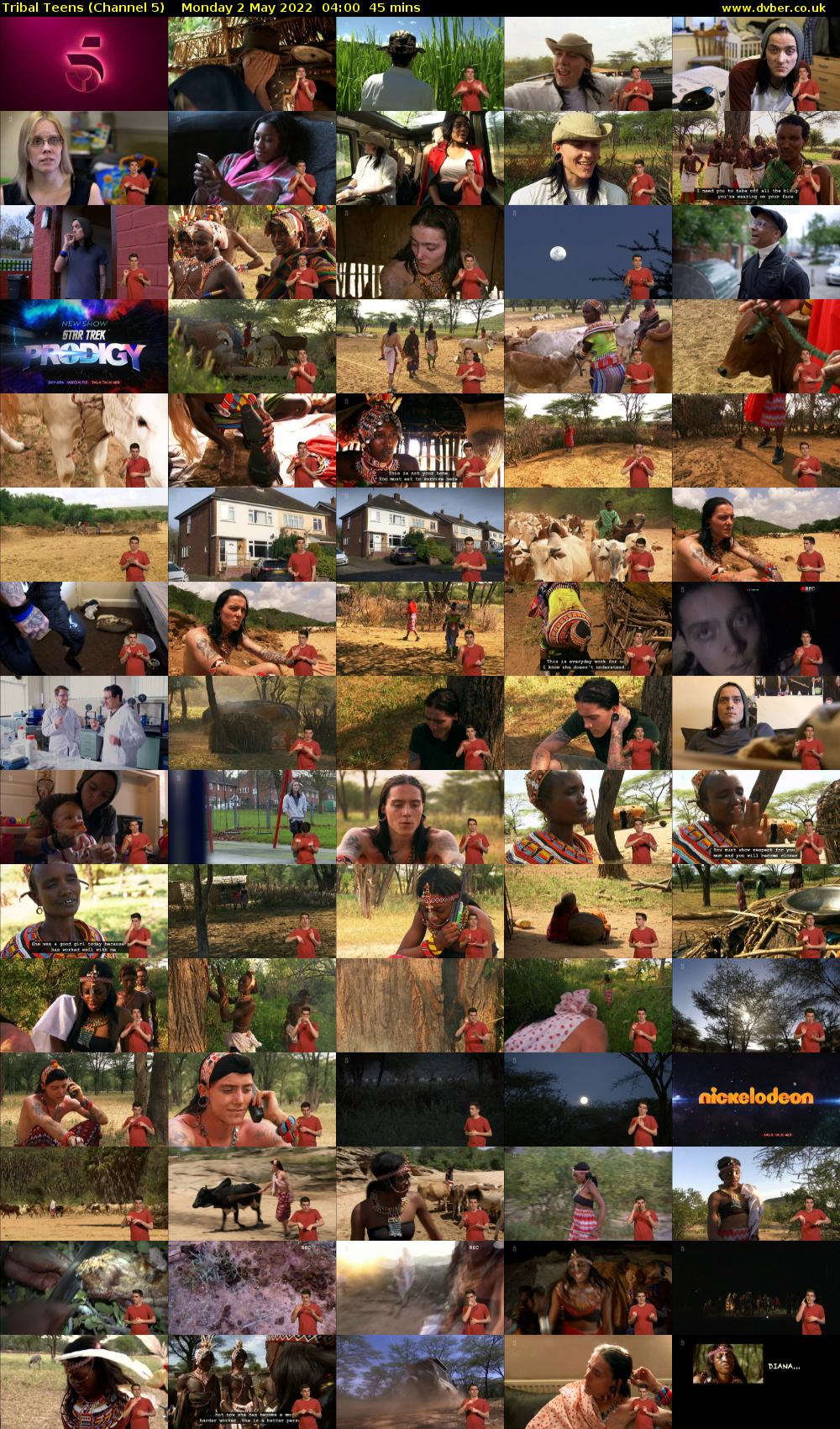 Tribal Teens (Channel 5) Monday 2 May 2022 04:00 - 04:45