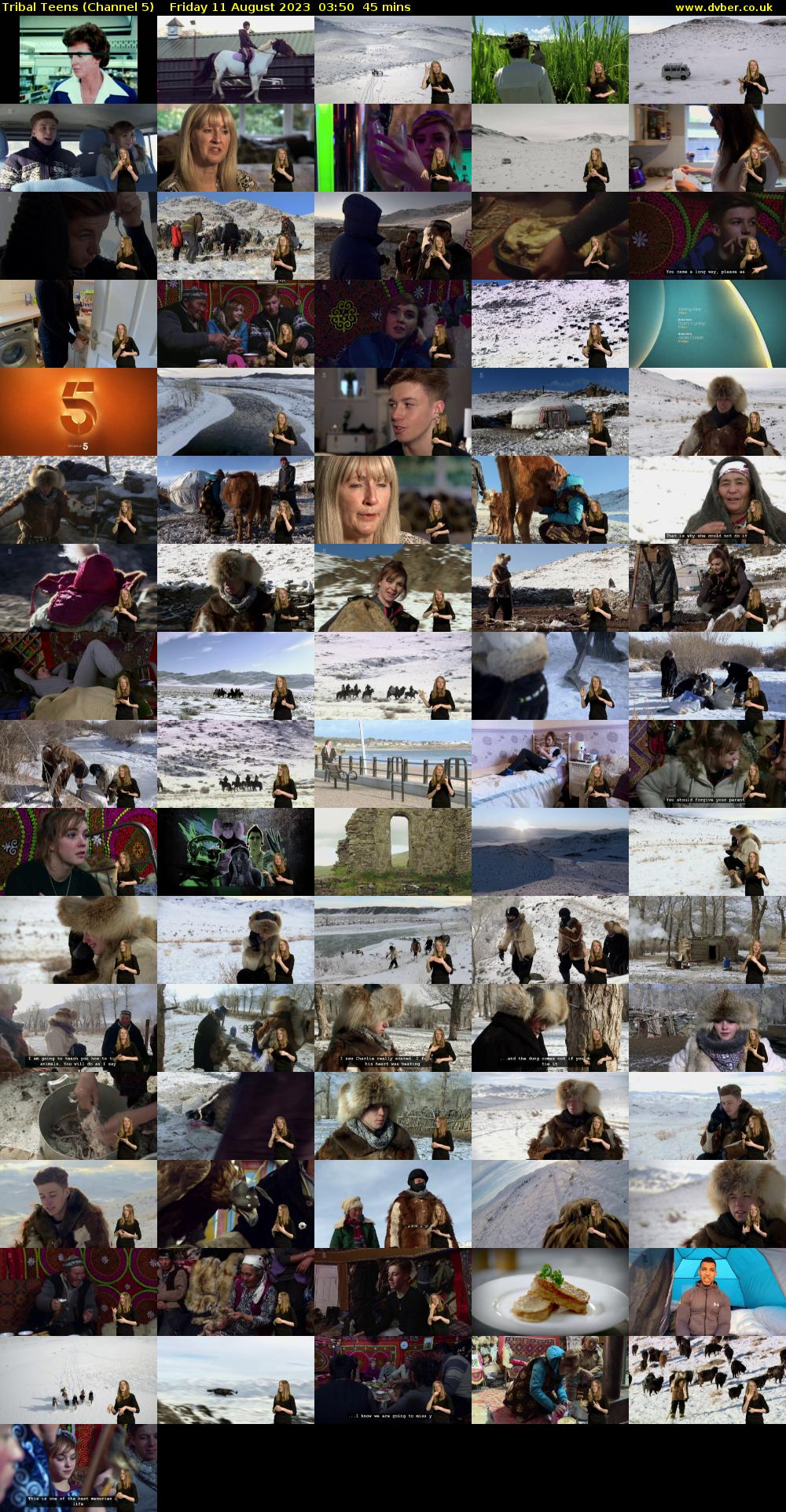 Tribal Teens (Channel 5) Friday 11 August 2023 03:50 - 04:35