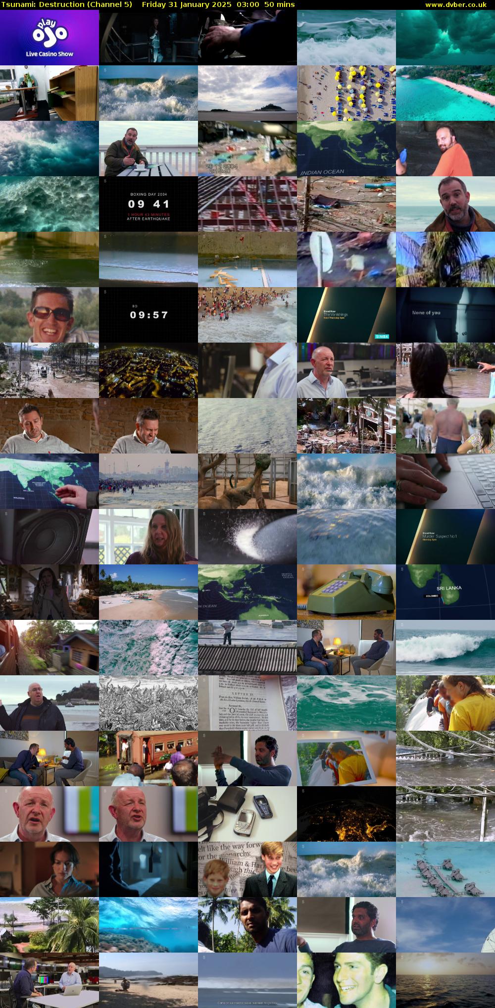 Tsunami: Destruction (Channel 5) Friday 31 January 2025 03:00 - 03:50