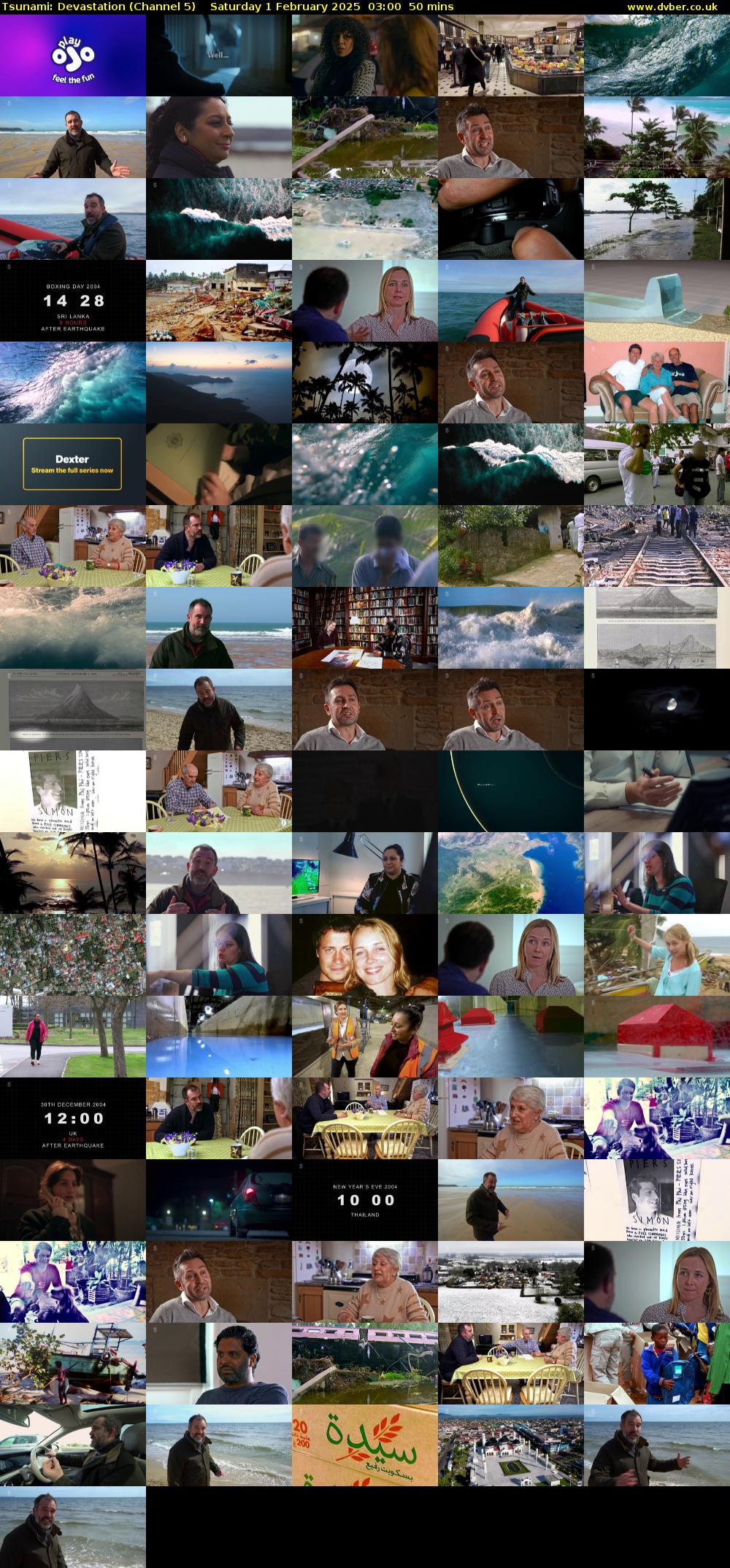 Tsunami: Devastation (Channel 5) Saturday 1 February 2025 03:00 - 03:50