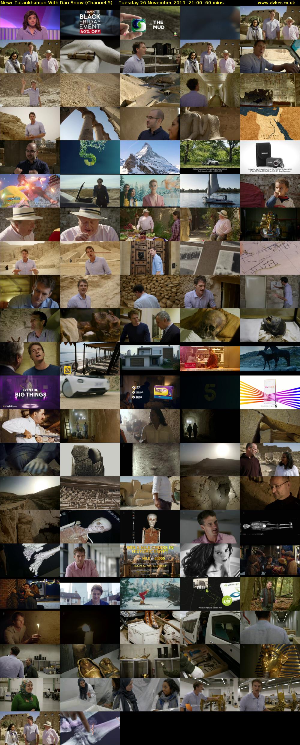 Tutankhamun With Dan Snow (Channel 5) Tuesday 26 November 2019 21:00 - 22:00