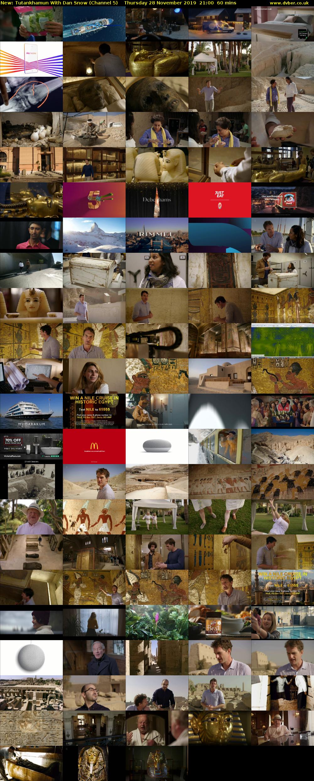 Tutankhamun With Dan Snow (Channel 5) Thursday 28 November 2019 21:00 - 22:00