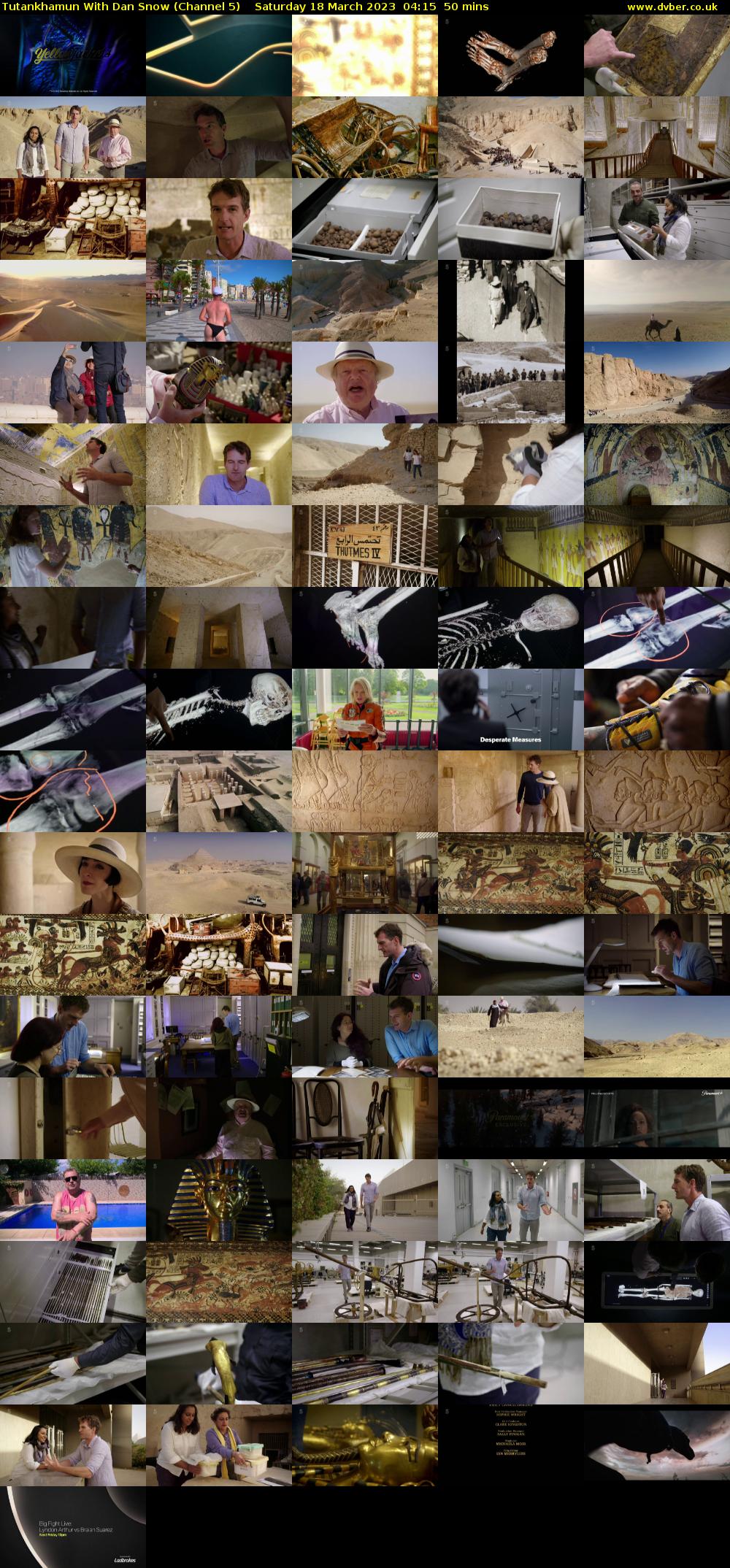 Tutankhamun With Dan Snow (Channel 5) Saturday 18 March 2023 04:15 - 05:05