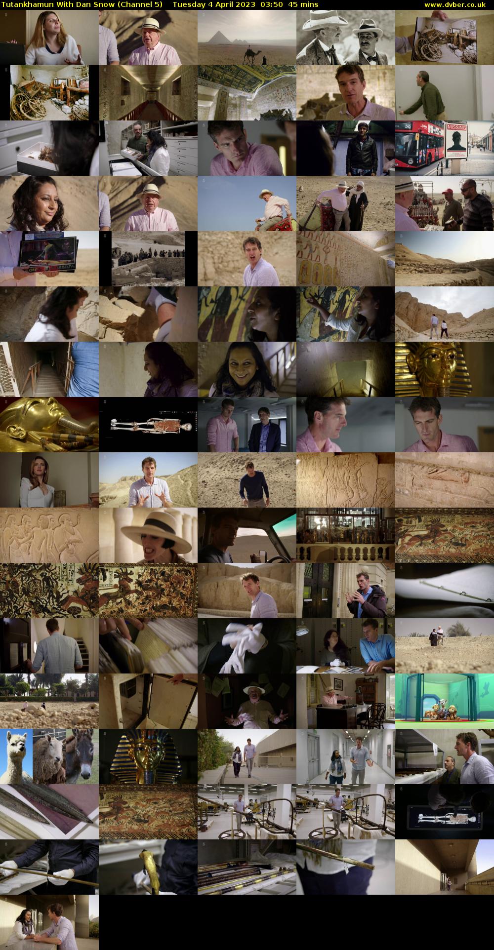 Tutankhamun With Dan Snow (Channel 5) Tuesday 4 April 2023 03:50 - 04:35