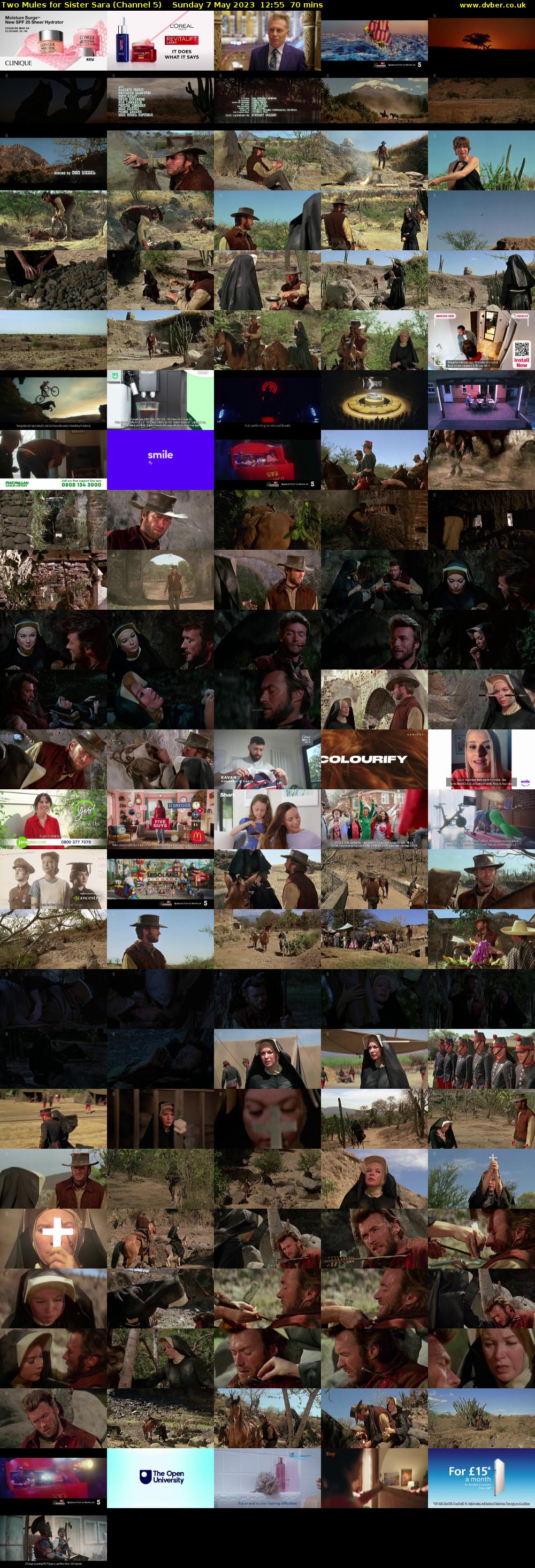 Two Mules for Sister Sara (Channel 5) Sunday 7 May 2023 12:55 - 14:05