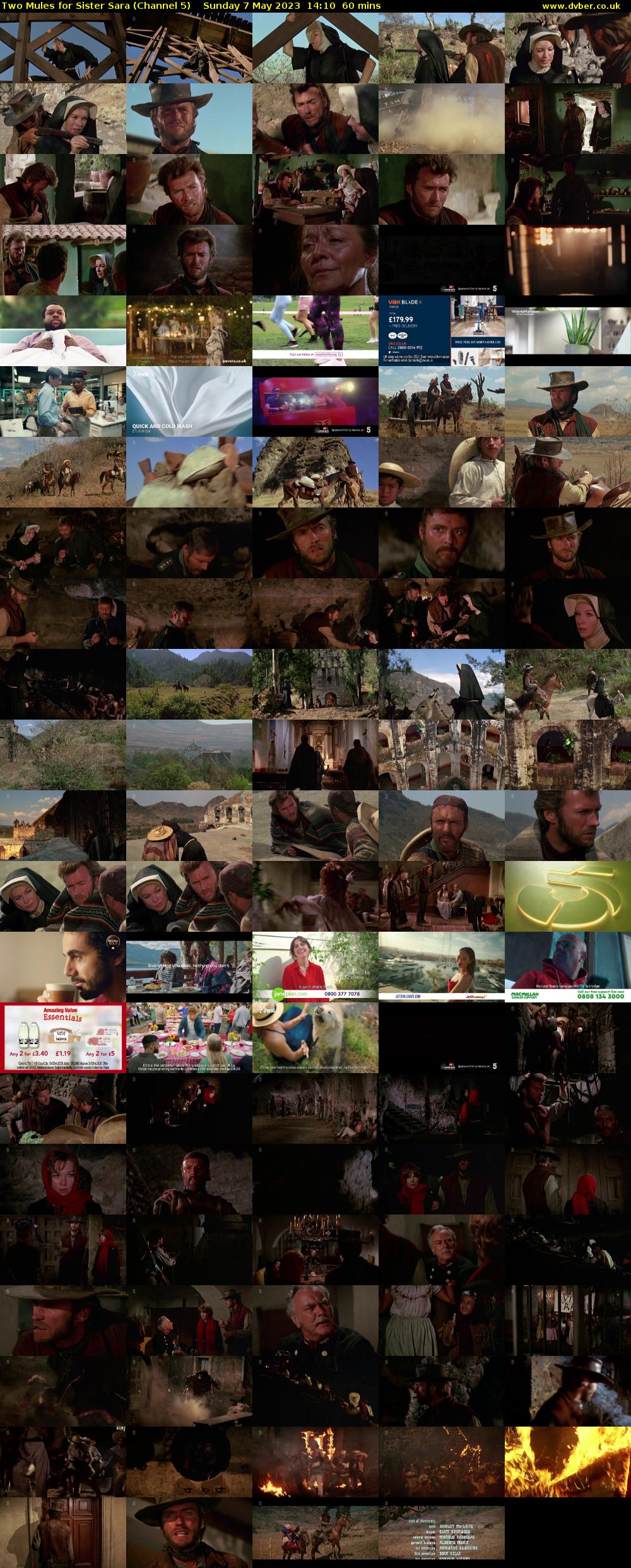 Two Mules for Sister Sara (Channel 5) Sunday 7 May 2023 14:10 - 15:10