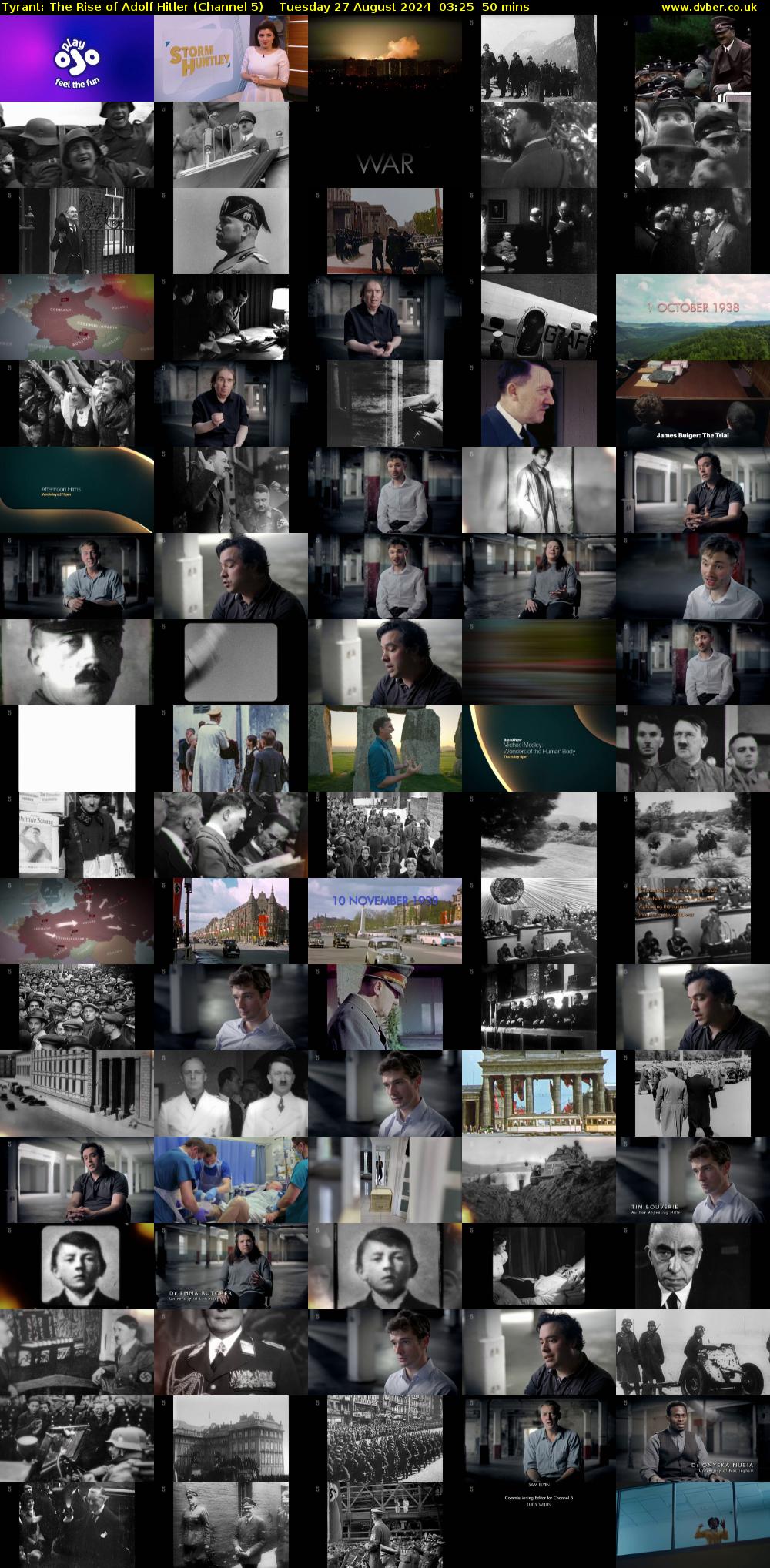Tyrant: The Rise of Adolf Hitler (Channel 5) Tuesday 27 August 2024 03:25 - 04:15