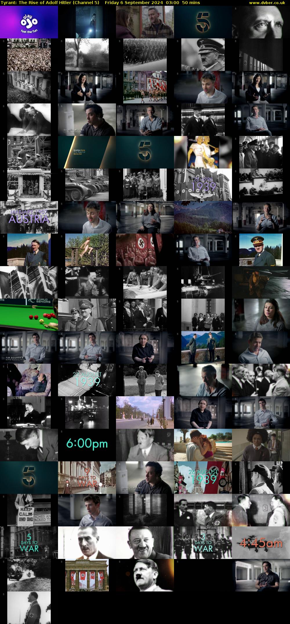 Tyrant: The Rise of Adolf Hitler (Channel 5) Friday 6 September 2024 03:00 - 03:50