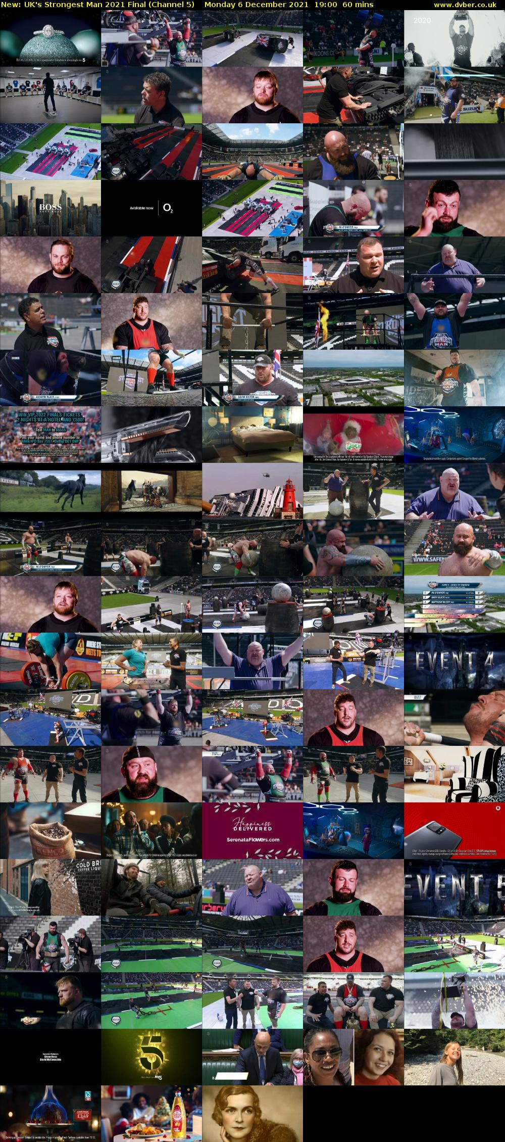 UK's Strongest Man 2021 Final (Channel 5) Monday 6 December 2021 19:00 - 20:00