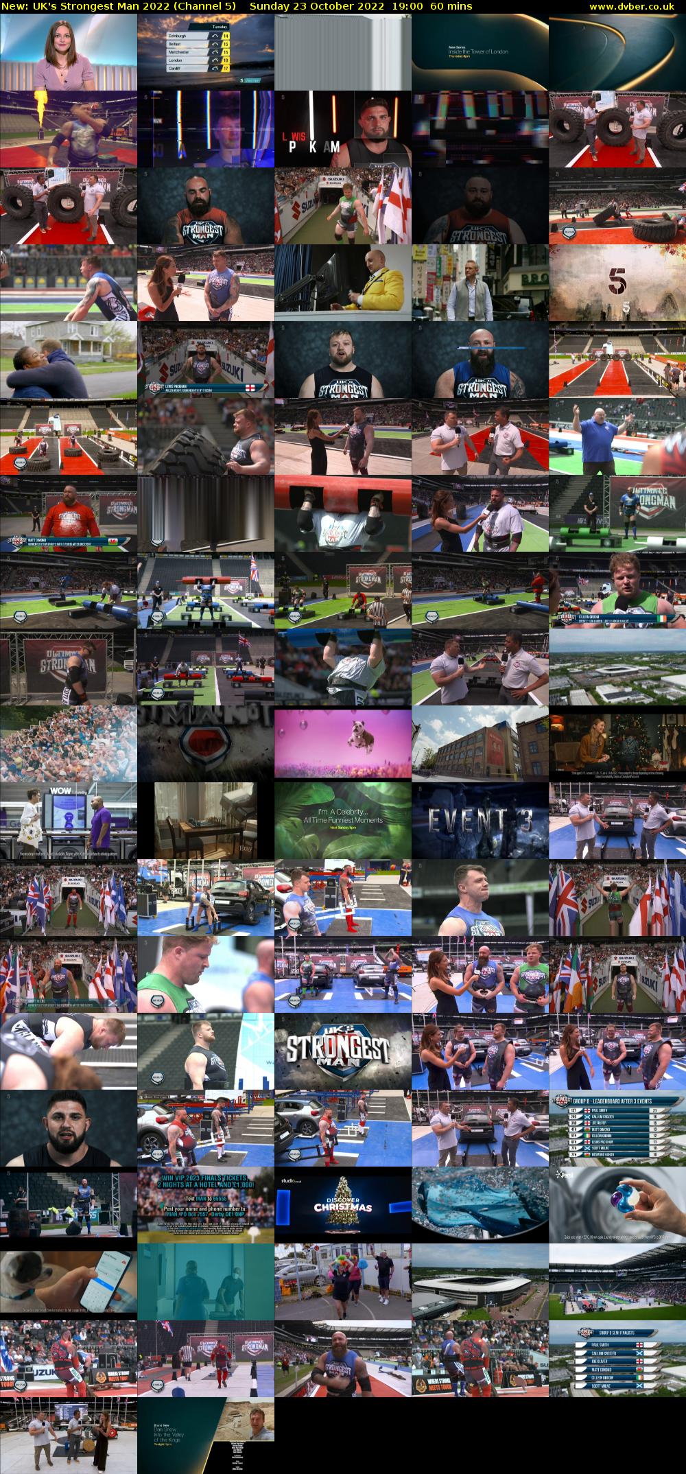 UK's Strongest Man 2022 (Channel 5) Sunday 23 October 2022 19:00 - 20:00