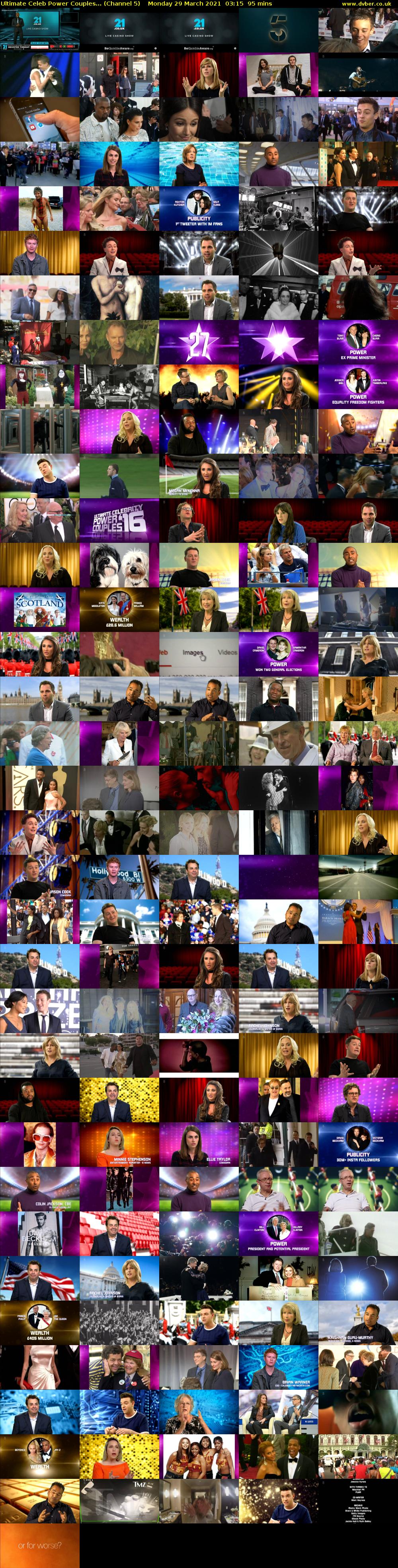 Ultimate Celeb Power Couples... (Channel 5) Monday 29 March 2021 03:15 - 04:50