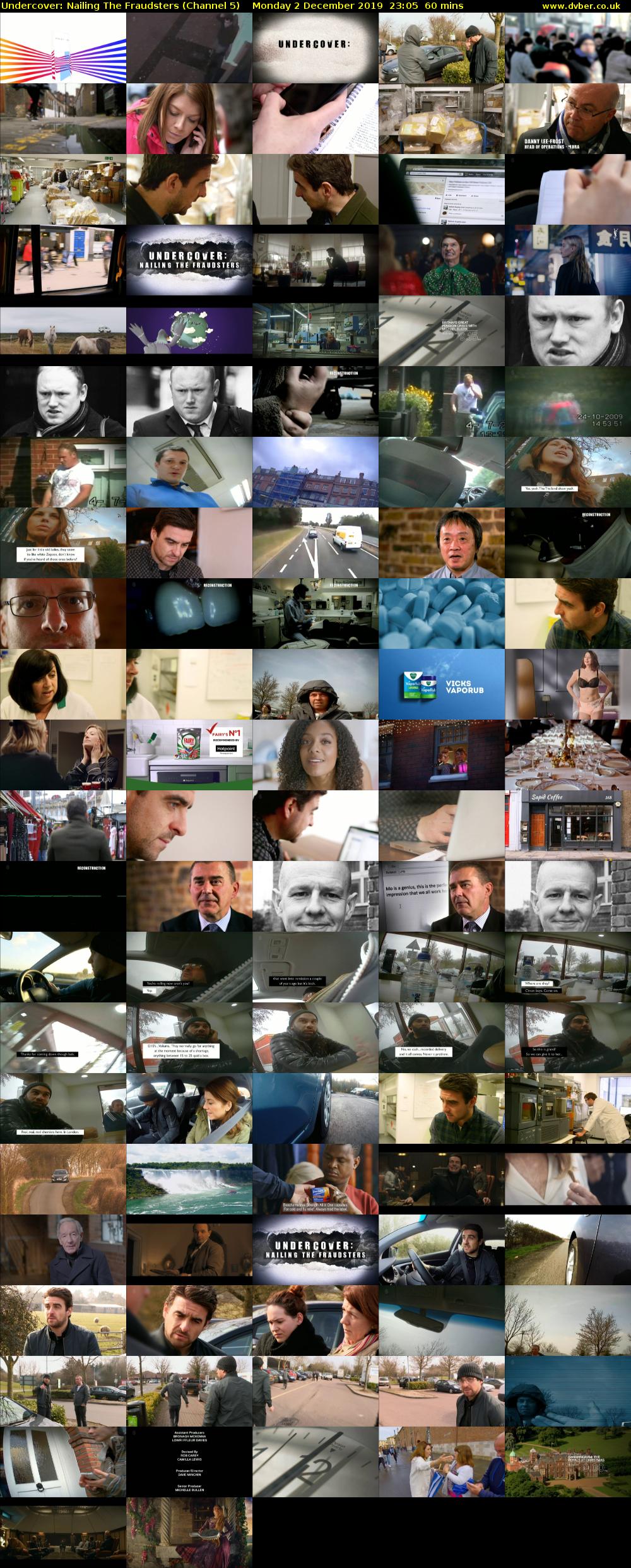 Undercover: Nailing The Fraudsters (Channel 5) Monday 2 December 2019 23:05 - 00:05