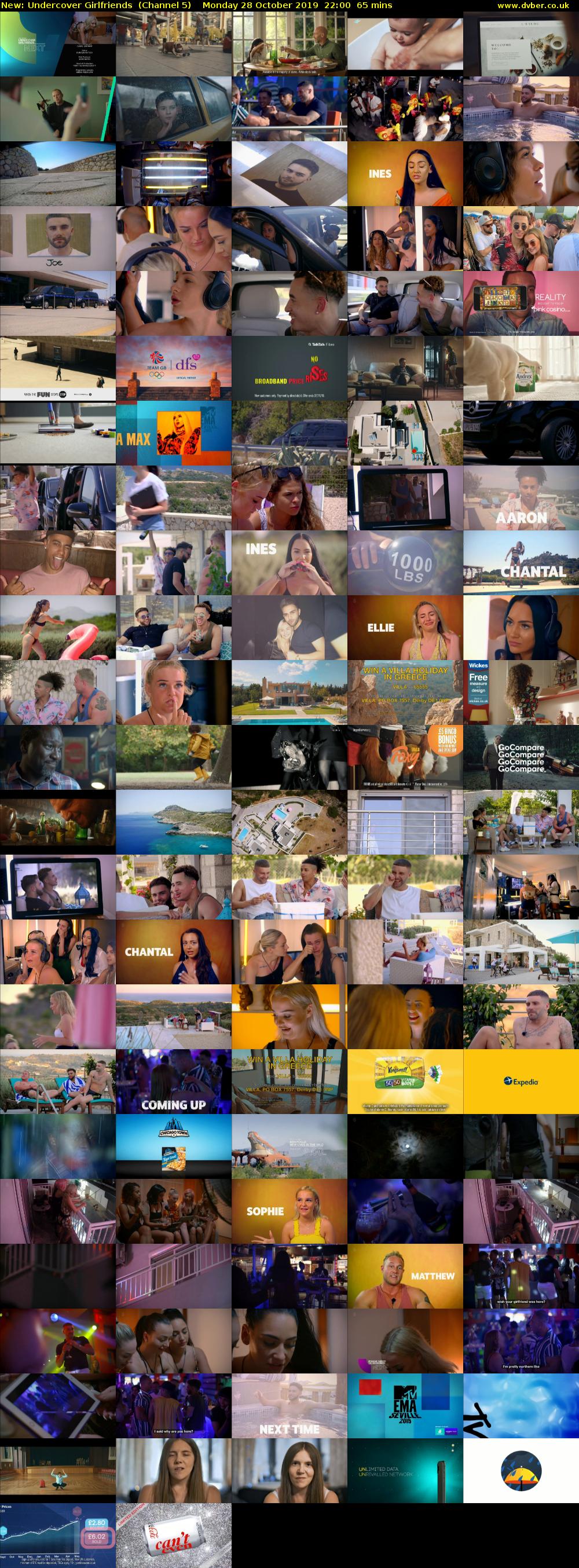 Undercover Girlfriends (Channel 5) Monday 28 October 2019 22:00 - 23:05