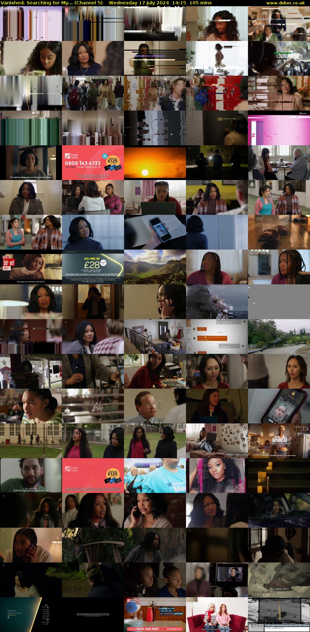 Vanished: Searching for My... (Channel 5) Wednesday 17 July 2024 14:15 - 16:00