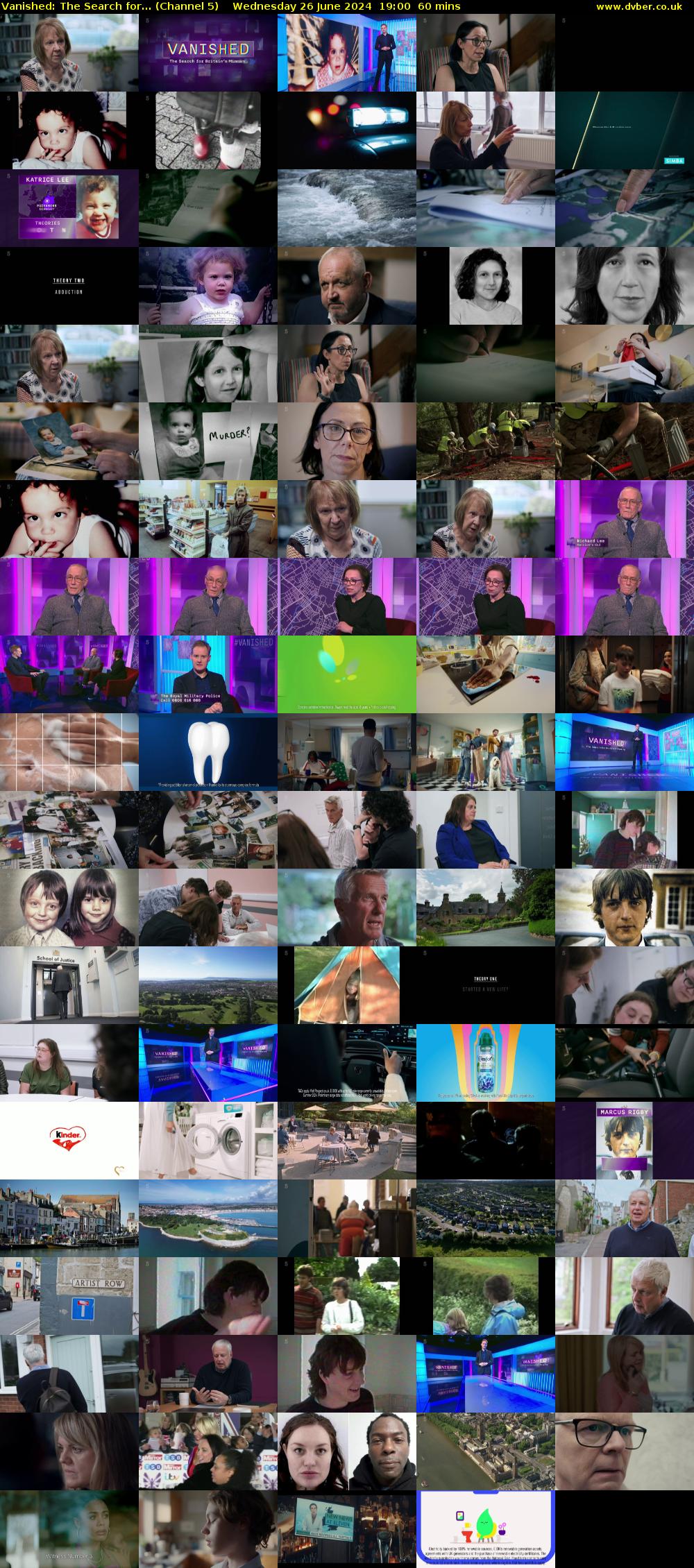 Vanished: The Search for... (Channel 5) Wednesday 26 June 2024 19:00 - 20:00