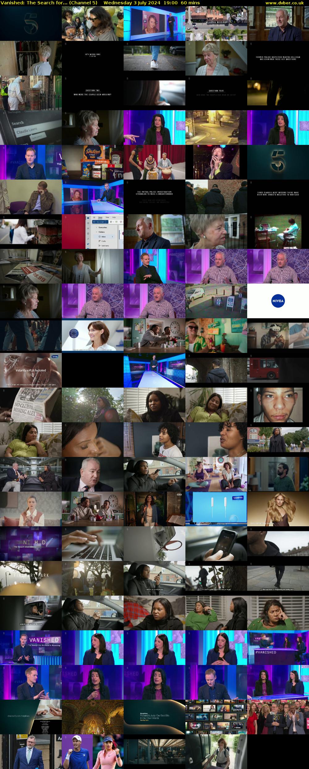 Vanished: The Search for... (Channel 5) Wednesday 3 July 2024 19:00 - 20:00