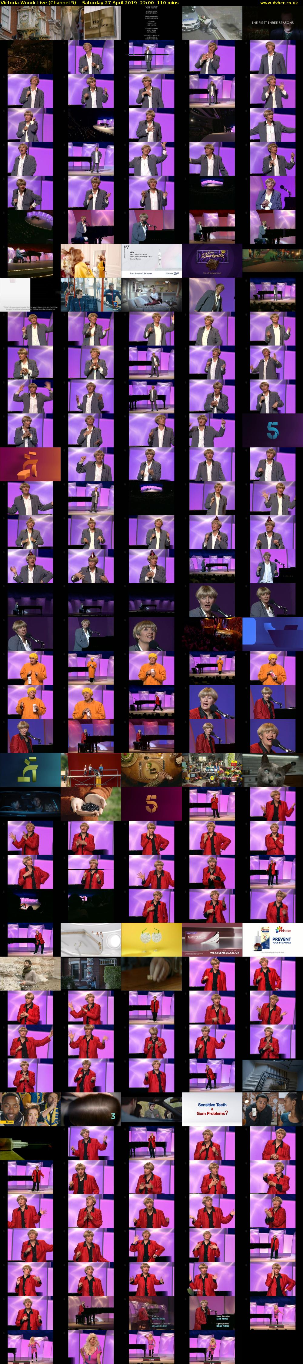 Victoria Wood: Live (Channel 5) Saturday 27 April 2019 22:00 - 23:50