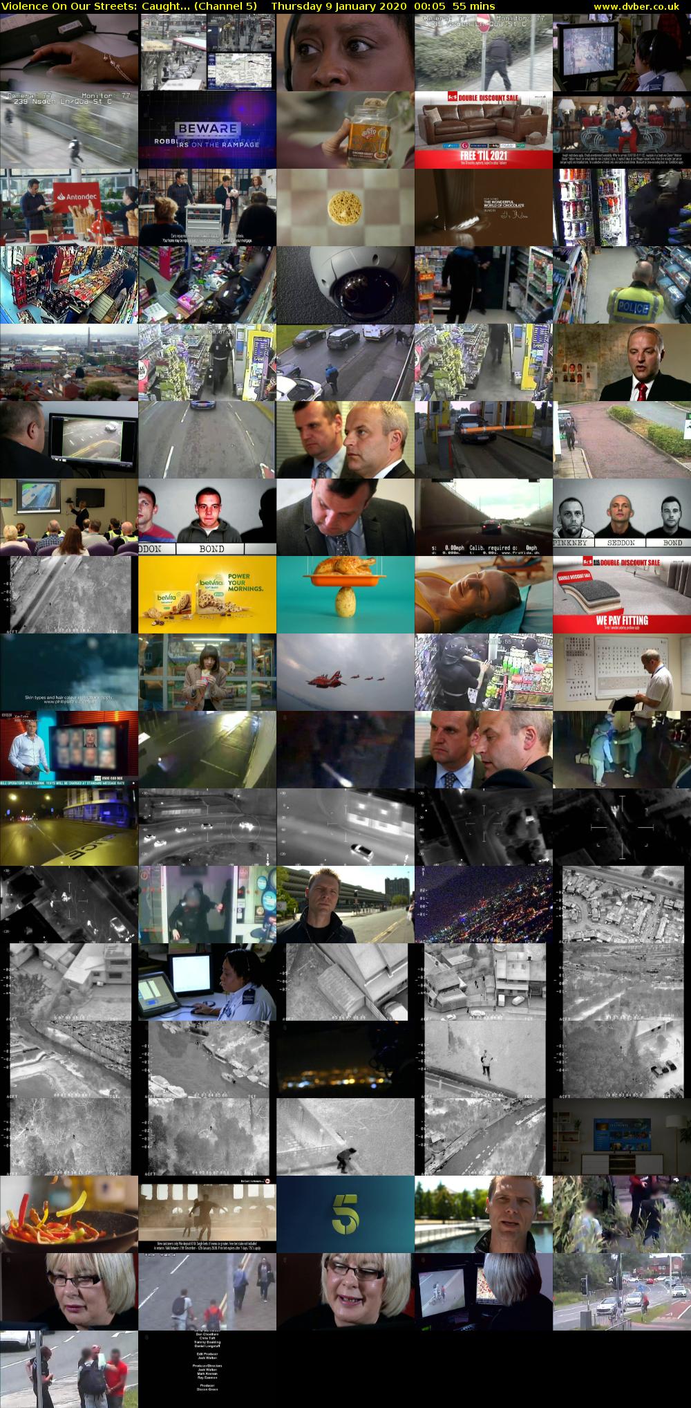 Violence On Our Streets: Caught... (Channel 5) Thursday 9 January 2020 00:05 - 01:00