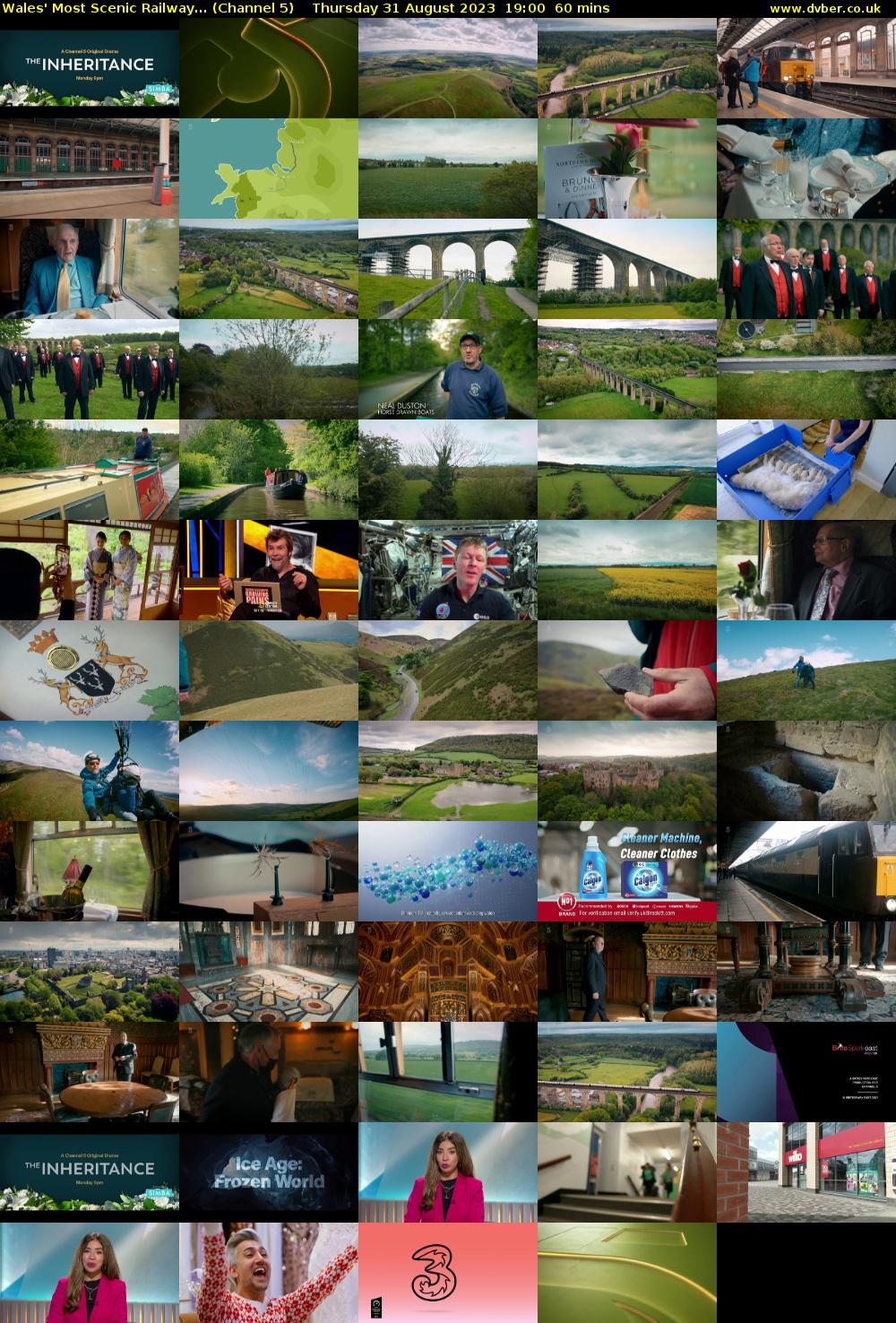 Wales' Most Scenic Railway... (Channel 5) Thursday 31 August 2023 19:00 - 20:00