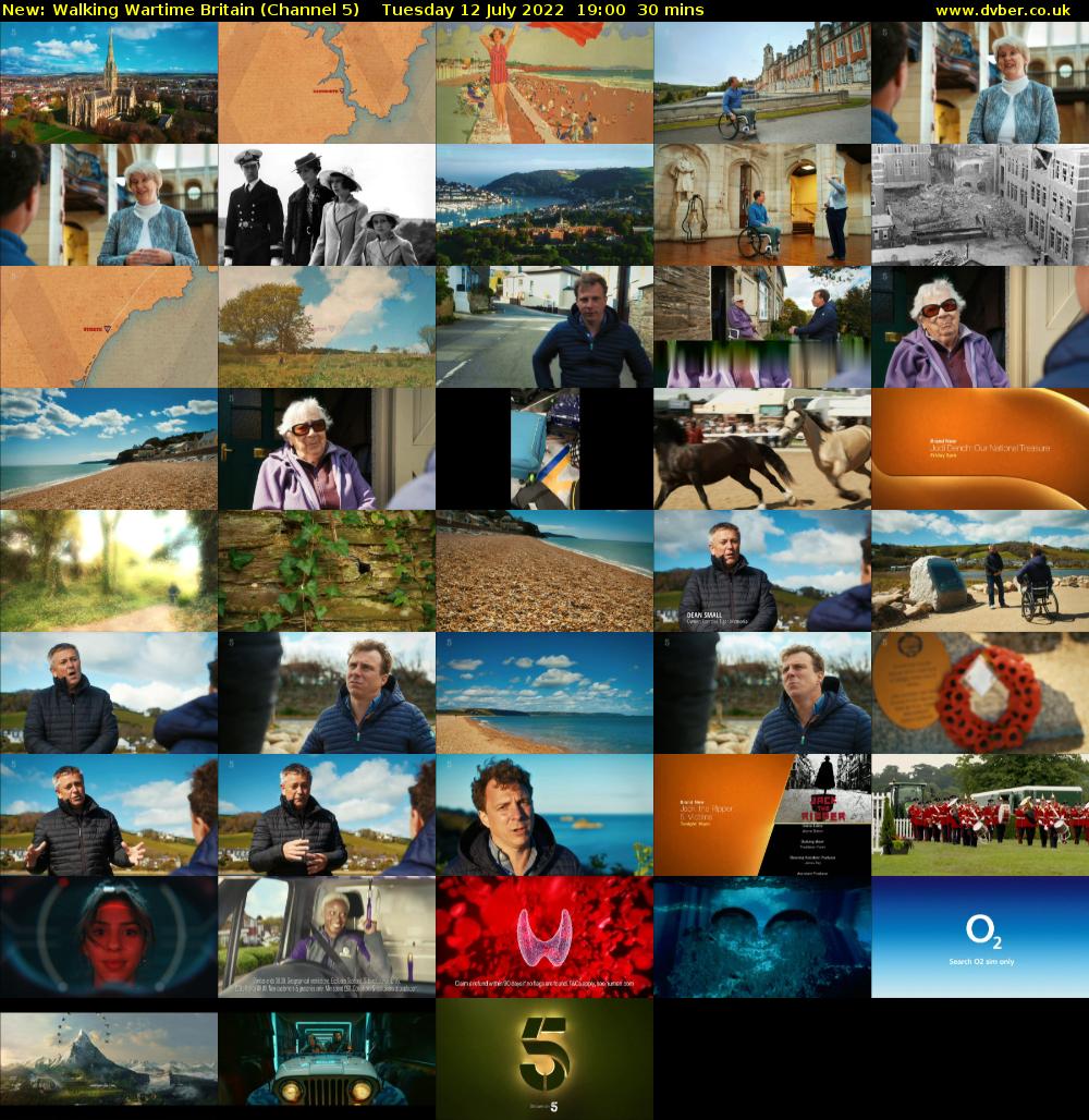 Walking Wartime Britain (Channel 5) Tuesday 12 July 2022 19:00 - 19:30