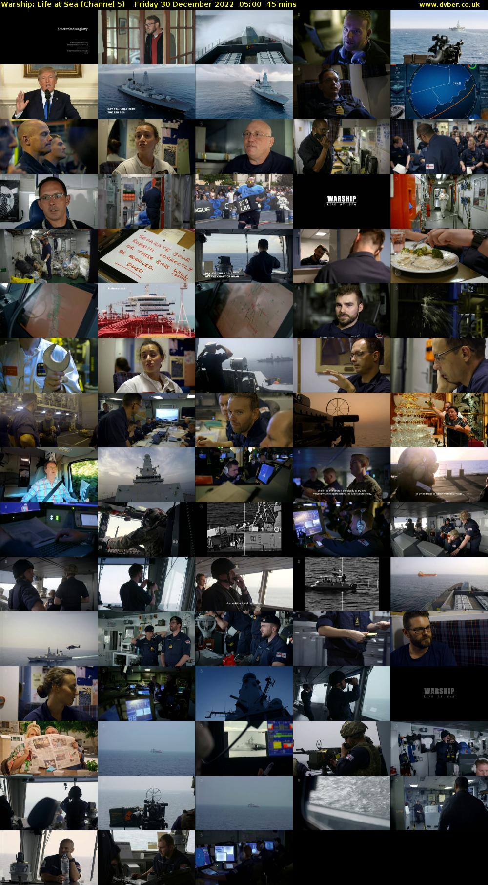 Warship: Life at Sea (Channel 5) Friday 30 December 2022 05:00 - 05:45