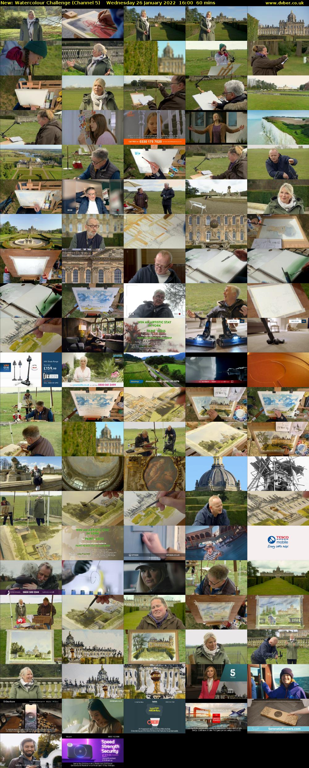 Watercolour Challenge (Channel 5) Wednesday 26 January 2022 16:00 - 17:00