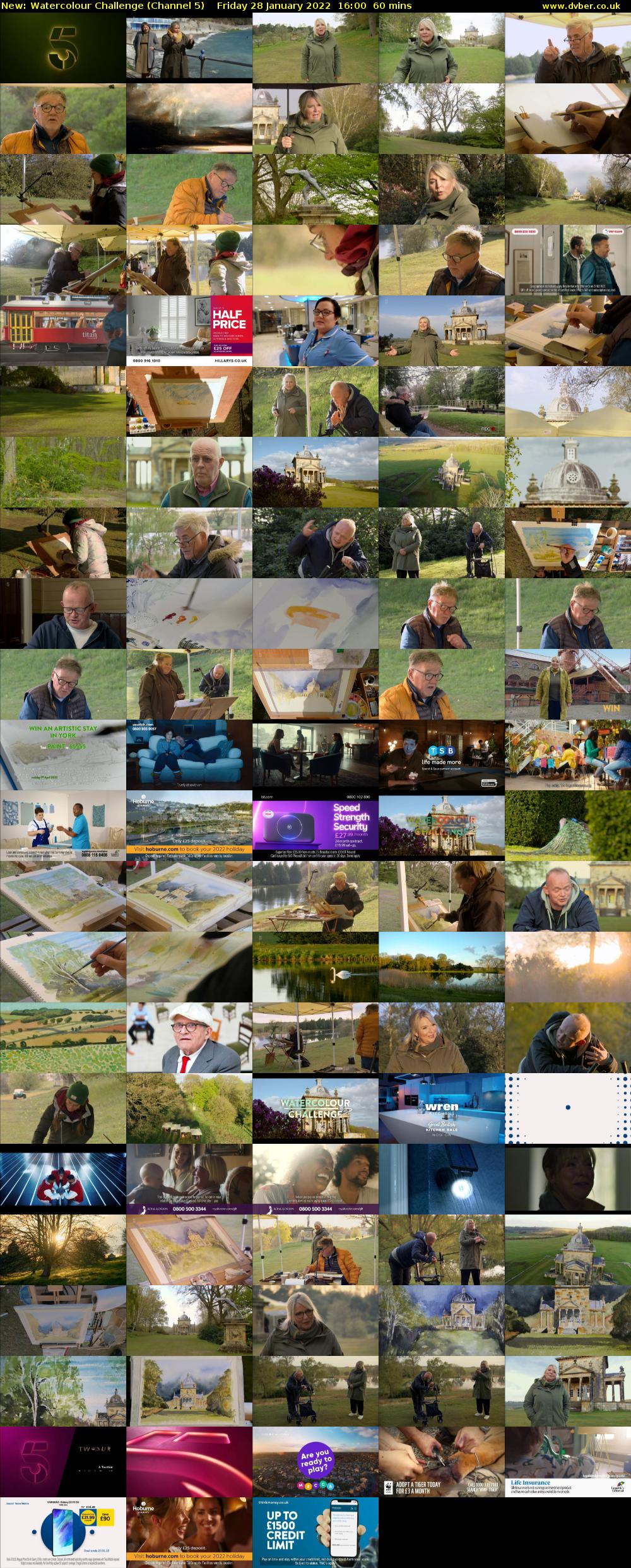 Watercolour Challenge (Channel 5) Friday 28 January 2022 16:00 - 17:00