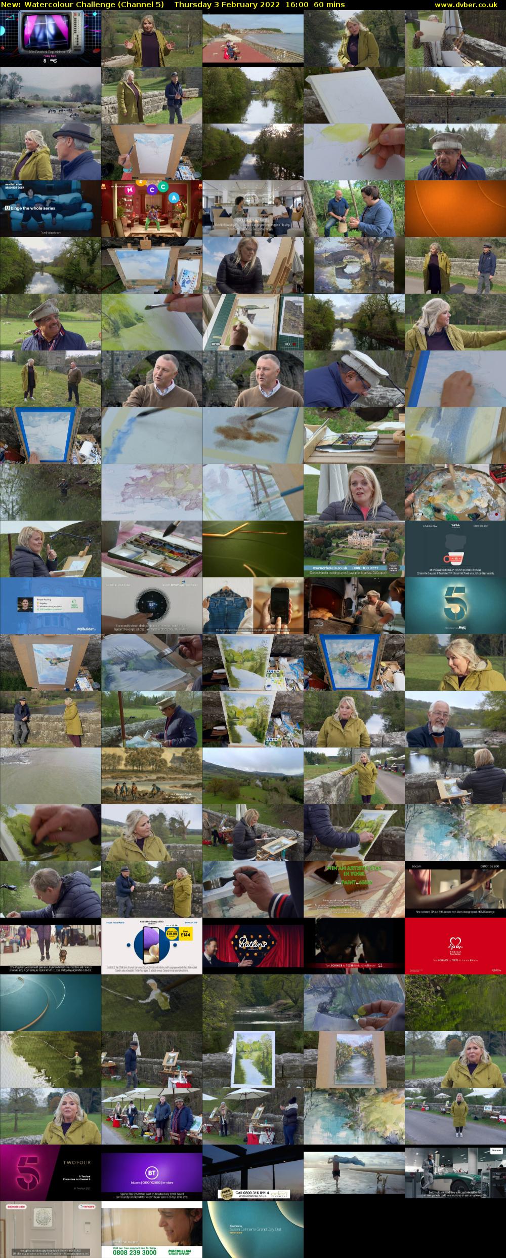 Watercolour Challenge (Channel 5) Thursday 3 February 2022 16:00 - 17:00