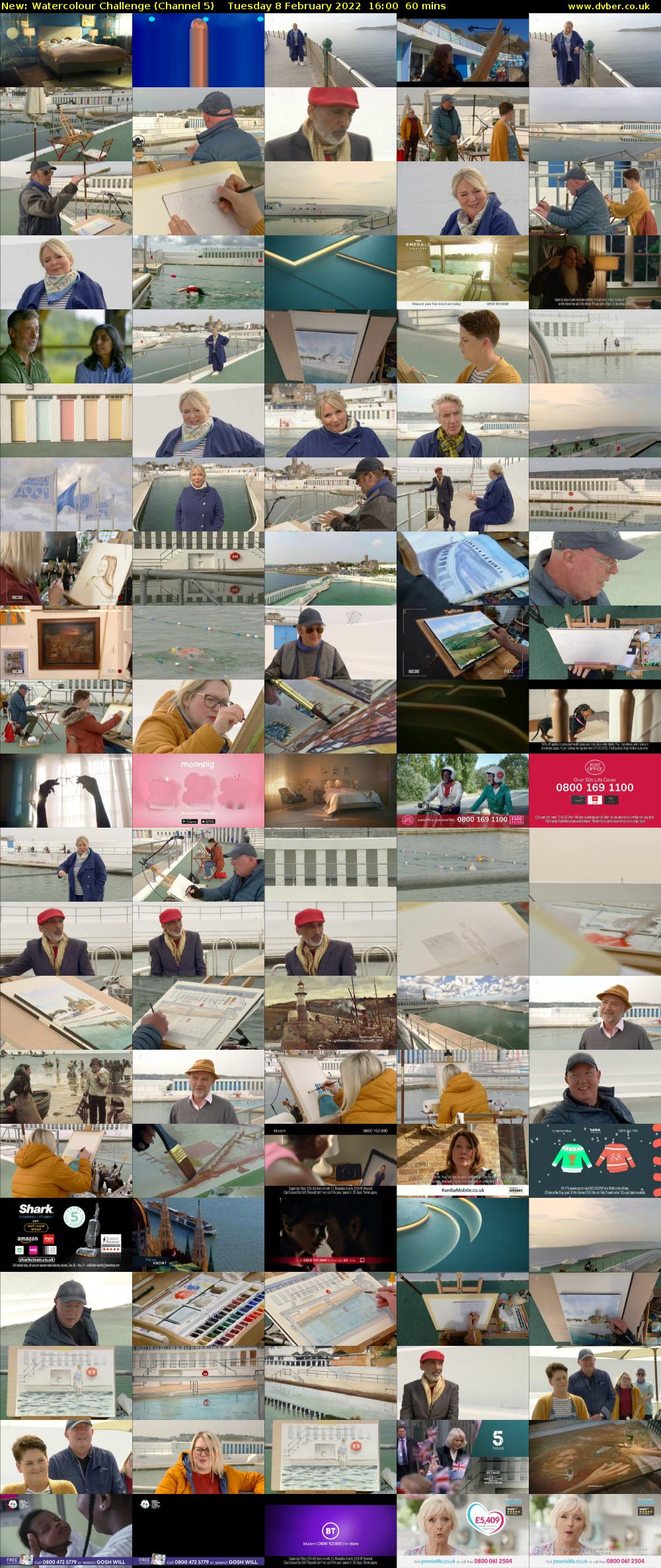 Watercolour Challenge (Channel 5) Tuesday 8 February 2022 16:00 - 17:00