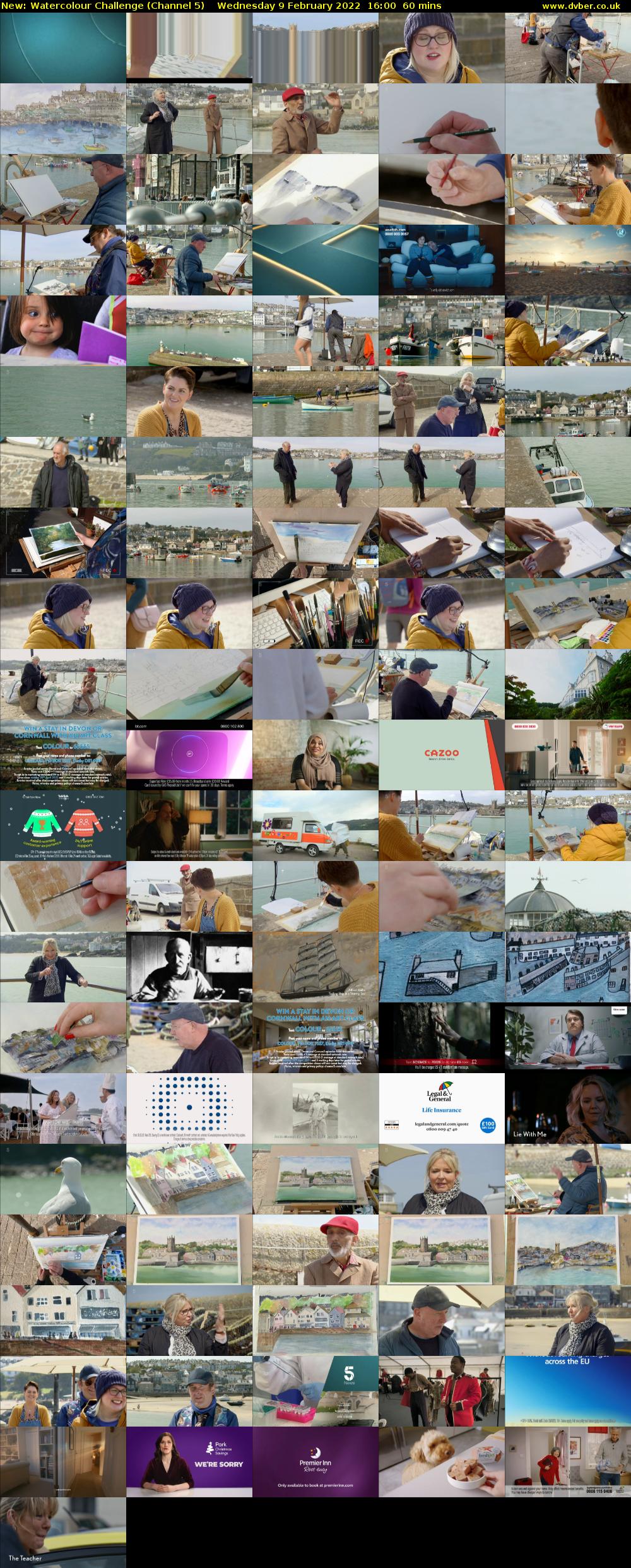 Watercolour Challenge (Channel 5) Wednesday 9 February 2022 16:00 - 17:00
