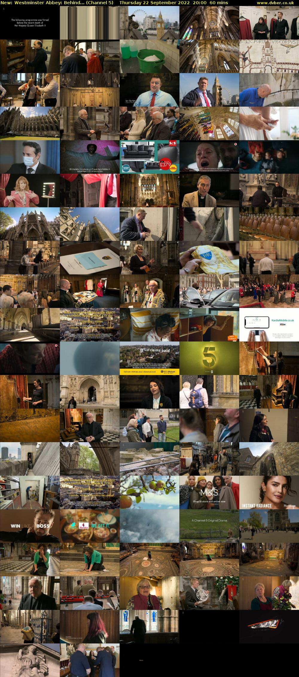 Westminster Abbey: Behind... (Channel 5) Thursday 22 September 2022 20:00 - 21:00