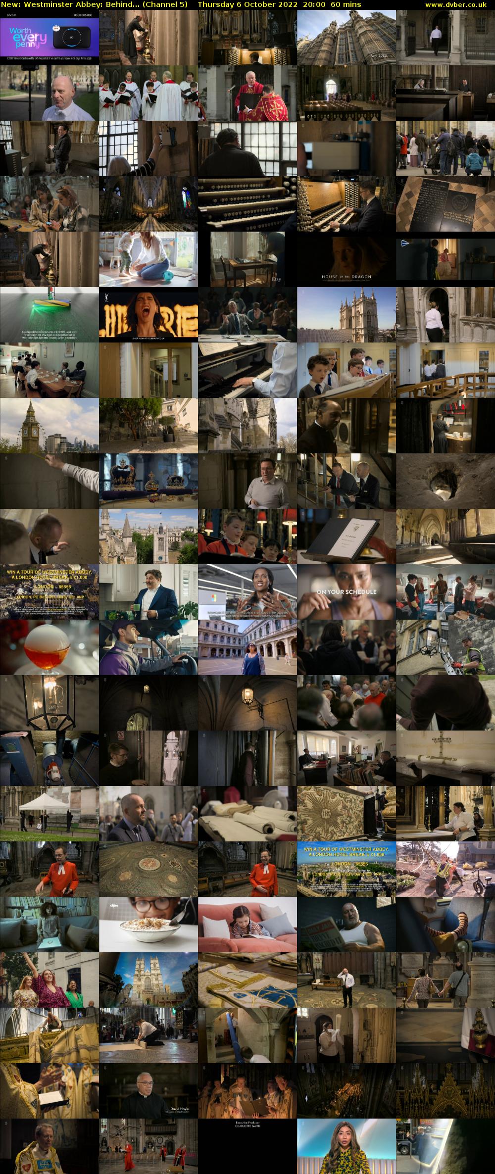 Westminster Abbey: Behind... (Channel 5) Thursday 6 October 2022 20:00 - 21:00