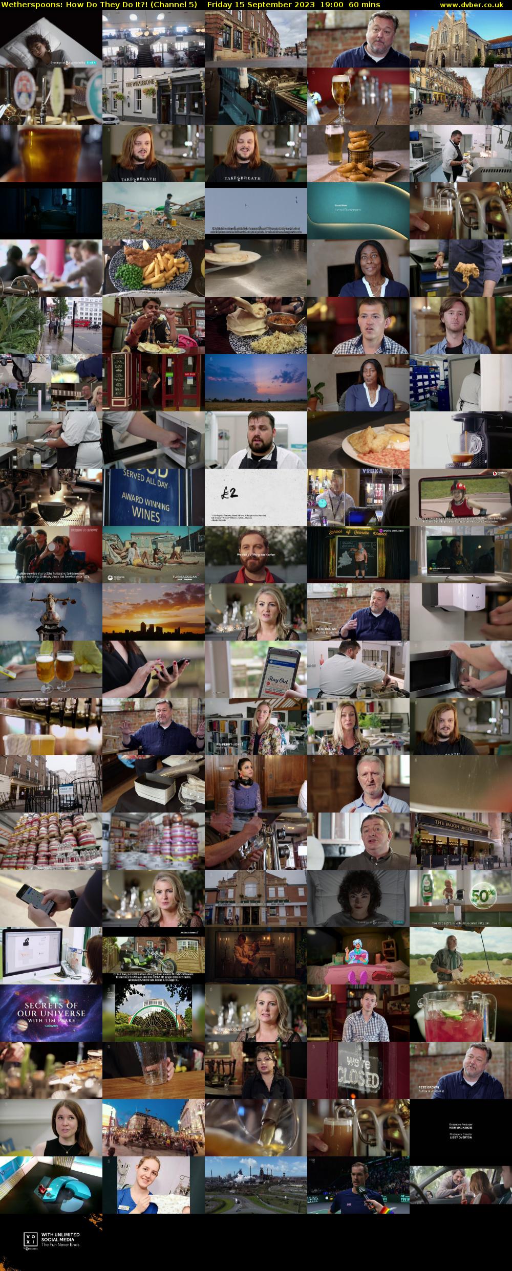 Wetherspoons: How Do They Do It?! (Channel 5) Friday 15 September 2023 19:00 - 20:00
