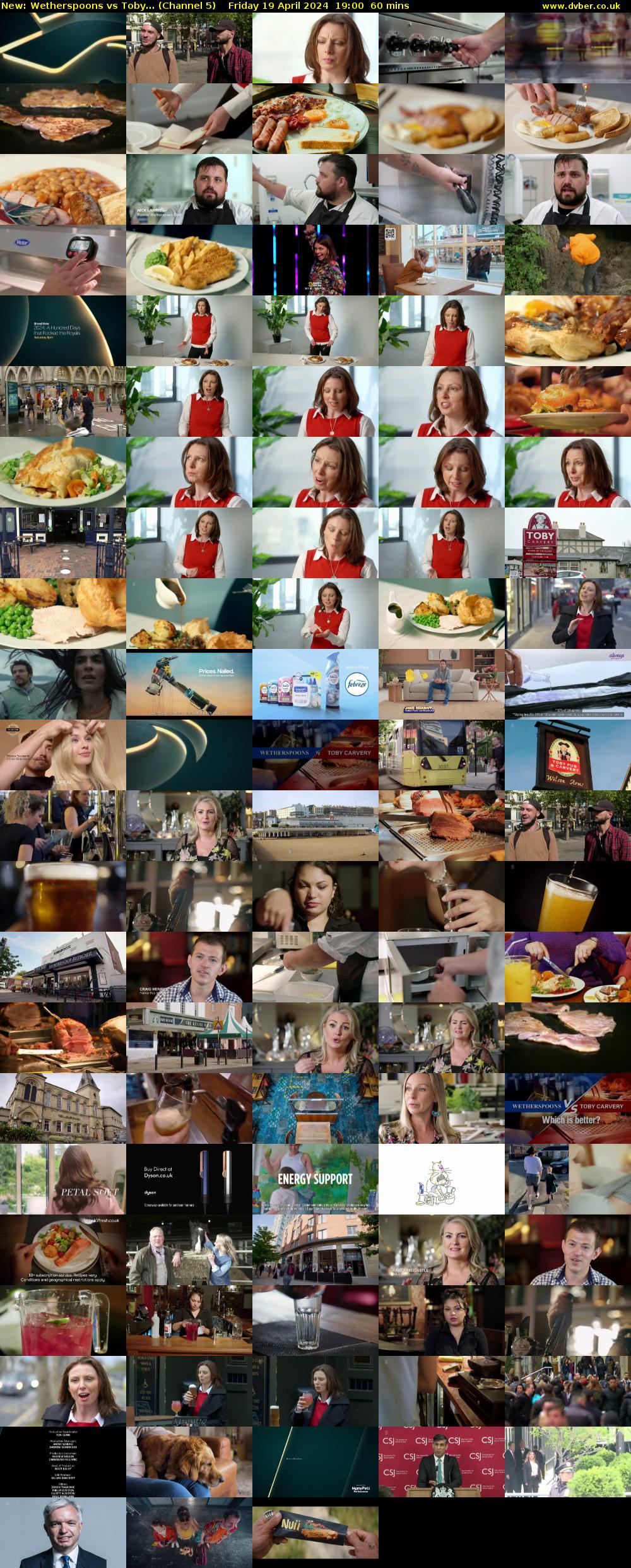 Wetherspoons vs Toby... (Channel 5) Friday 19 April 2024 19:00 - 20:00
