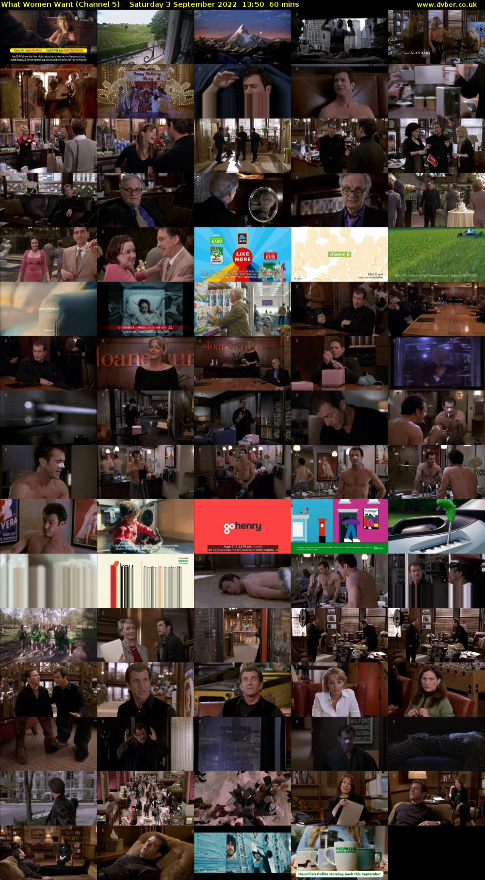 What Women Want (Channel 5) Saturday 3 September 2022 13:50 - 14:50