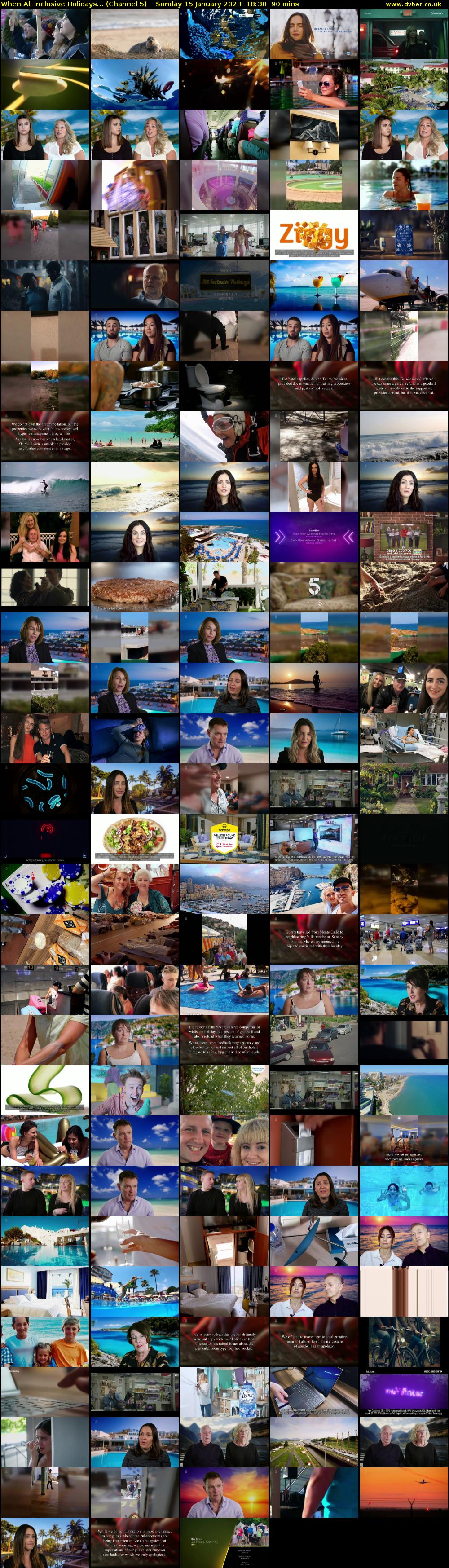 When All Inclusive Holidays... (Channel 5) Sunday 15 January 2023 18:30 - 20:00