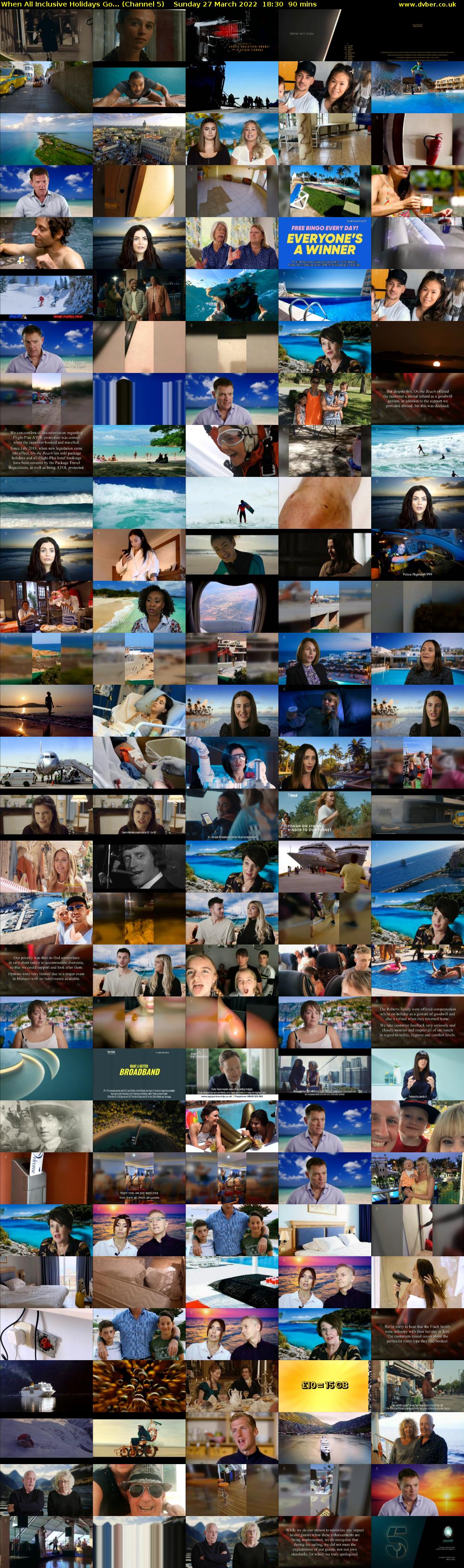 When All Inclusive Holidays Go... (Channel 5) Sunday 27 March 2022 18:30 - 20:00