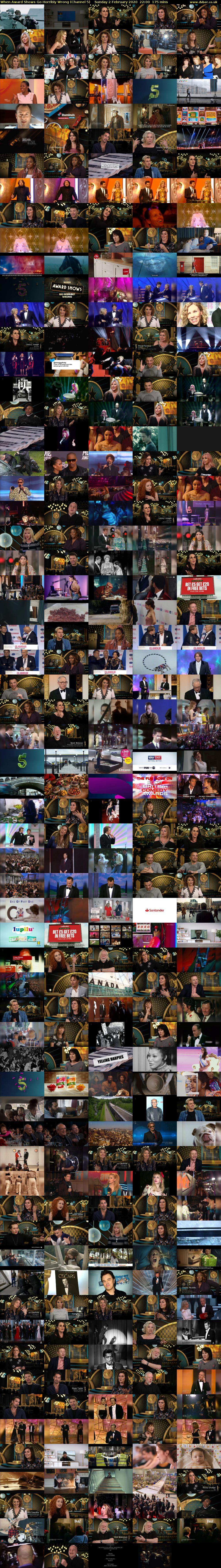 When Award Shows Go Horribly Wrong (Channel 5) Sunday 2 February 2020 22:00 - 00:55