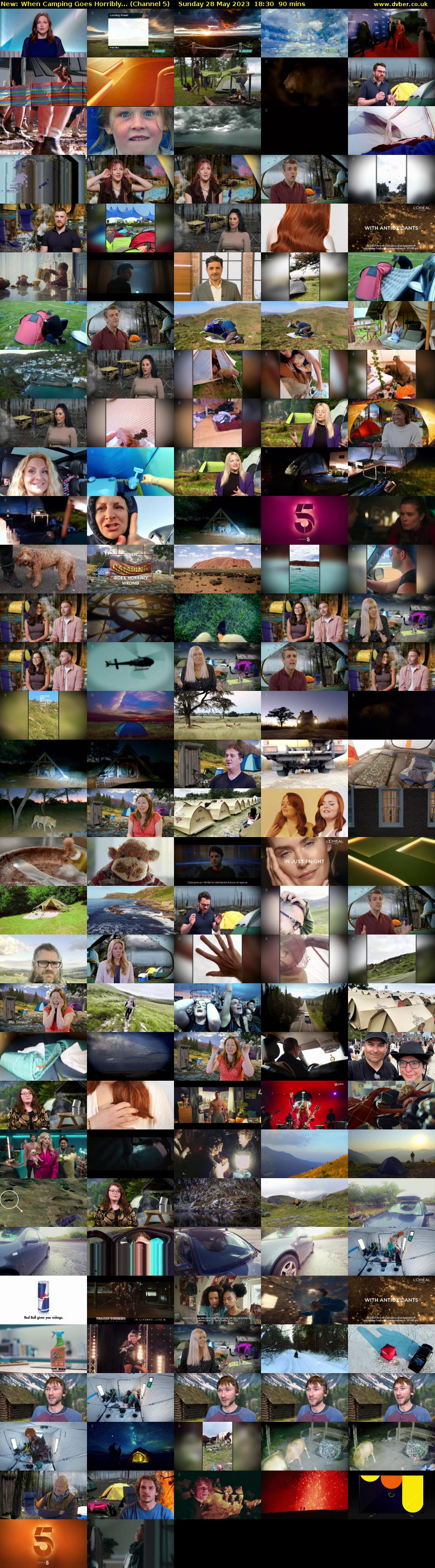 When Camping Goes Horribly... (Channel 5) Sunday 28 May 2023 18:30 - 20:00