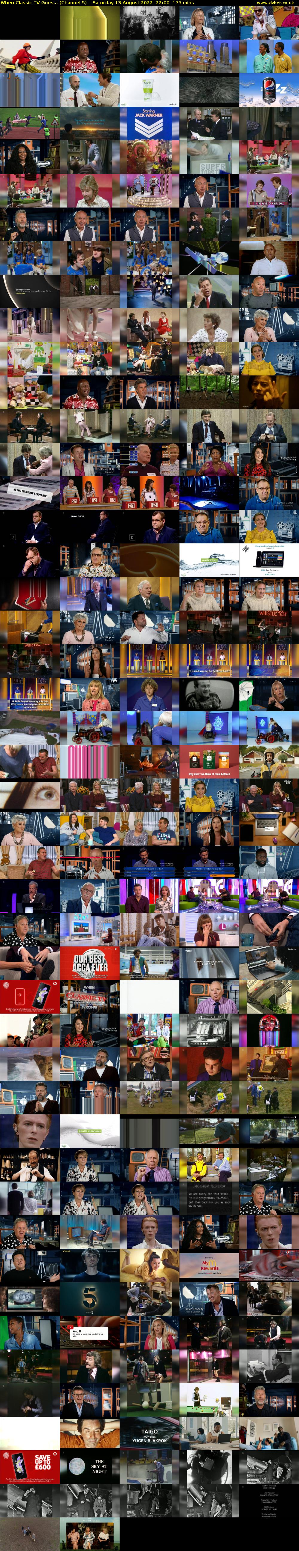 When Classic TV Goes... (Channel 5) Saturday 13 August 2022 22:00 - 00:55