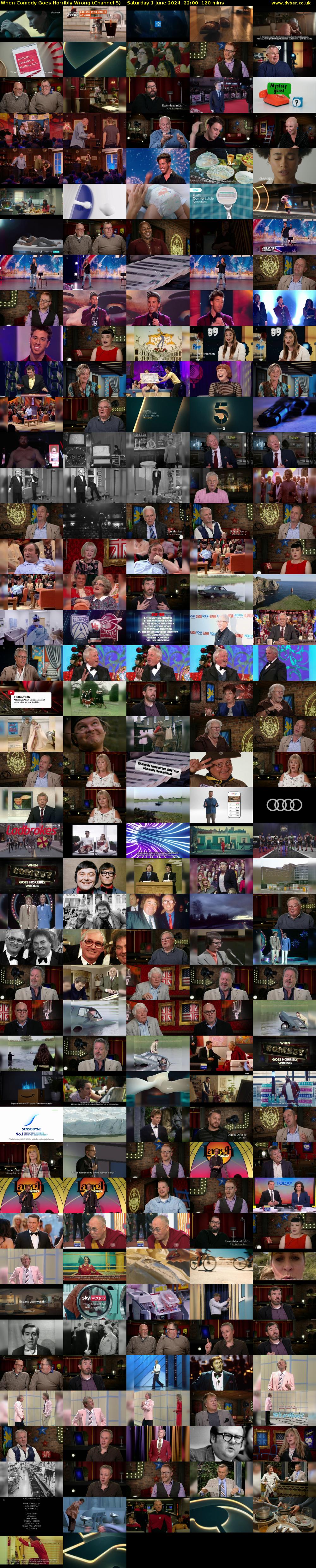 When Comedy Goes Horribly Wrong (Channel 5) Saturday 1 June 2024 22:00 - 00:00