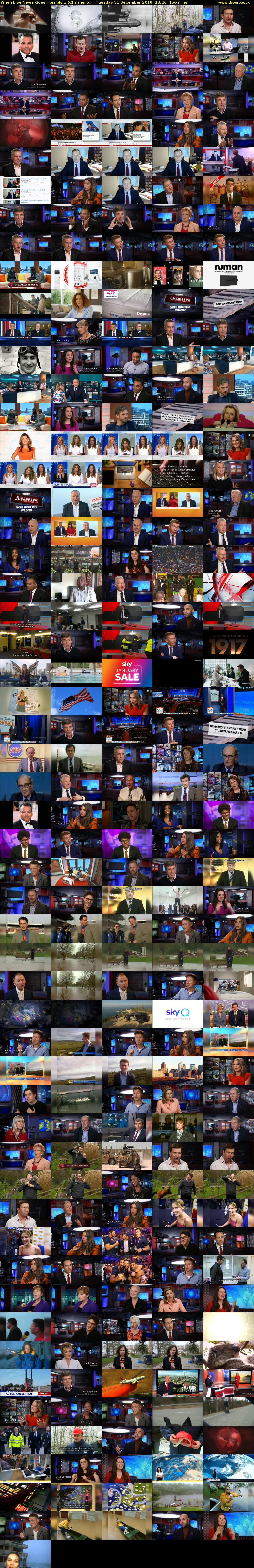 When Live News Goes Horribly... (Channel 5) Tuesday 31 December 2019 23:20 - 01:50
