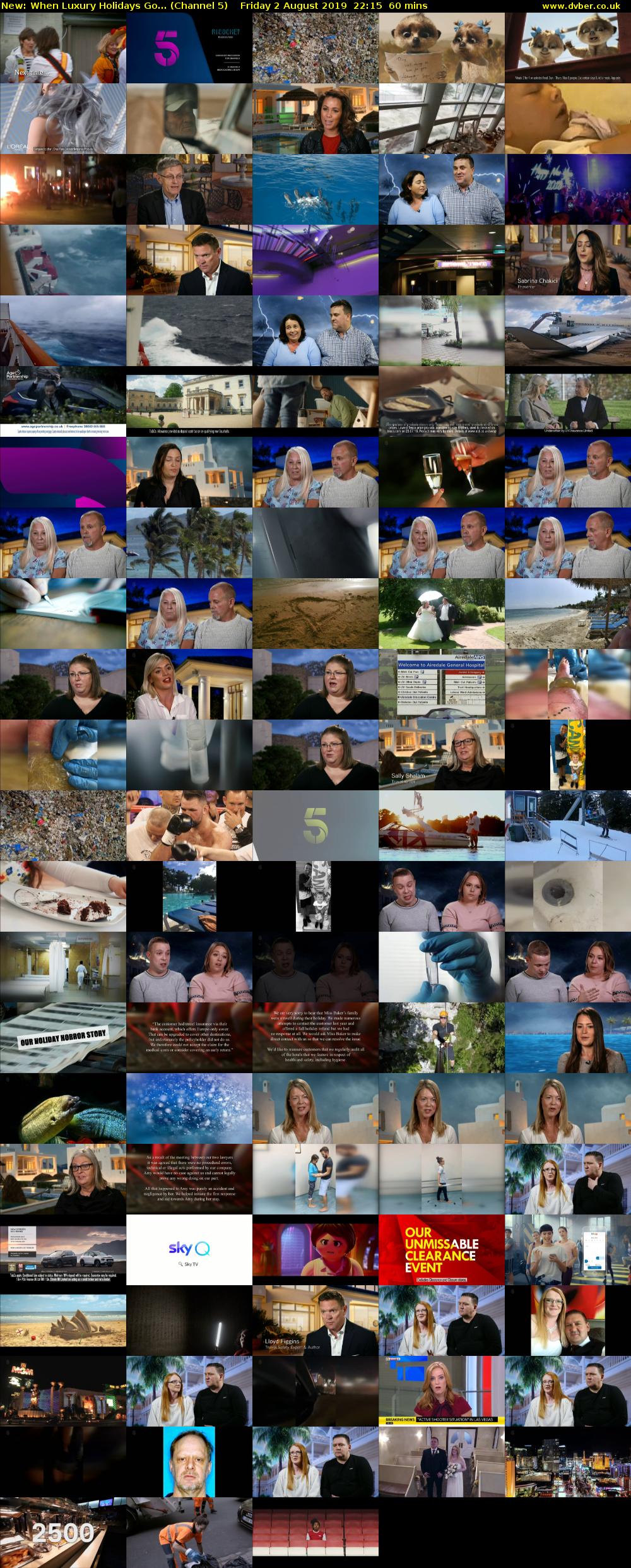 When Luxury Holidays Go... (Channel 5) Friday 2 August 2019 22:15 - 23:15