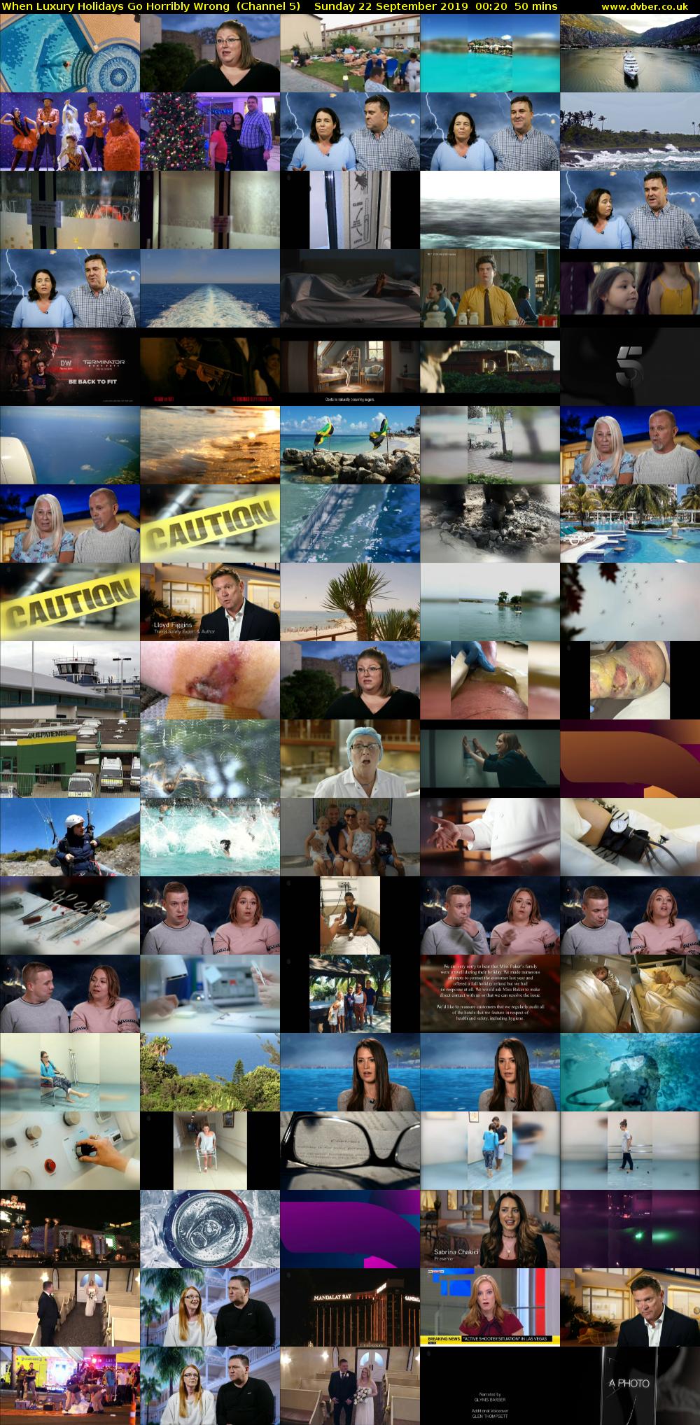 When Luxury Holidays Go Horribly Wrong  (Channel 5) Sunday 22 September 2019 00:20 - 01:10